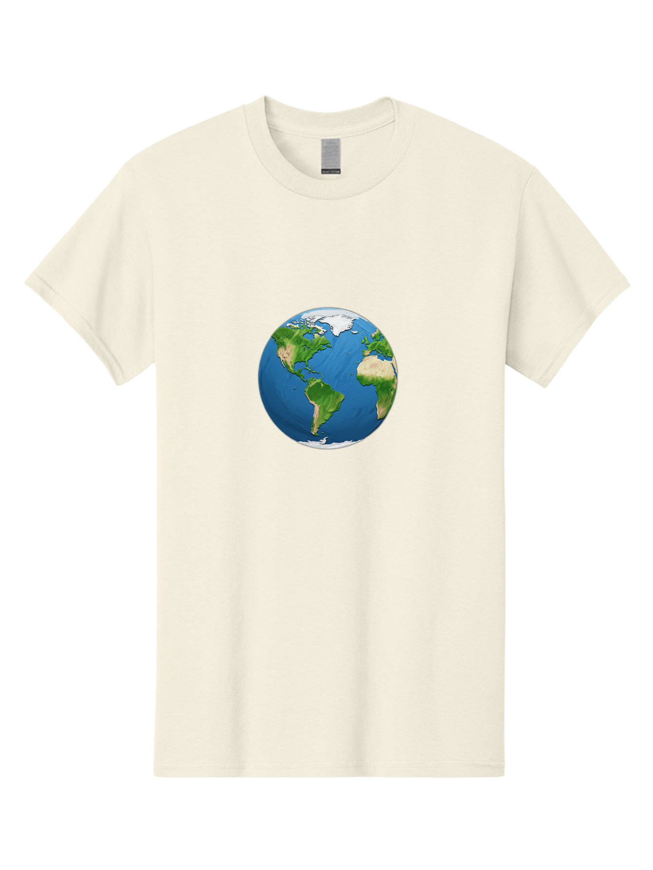 Globe-3 Men'S Graphic Tee, 100% Cotton, Comfortable Casual Summer Wear, Machine Washable, Globe Showing Americas And Africa, Planet Earth, 3D Rendering, Blue Oceans, Green Continents, Natural Resources, Global Unity, Earth From Space Baa743 3