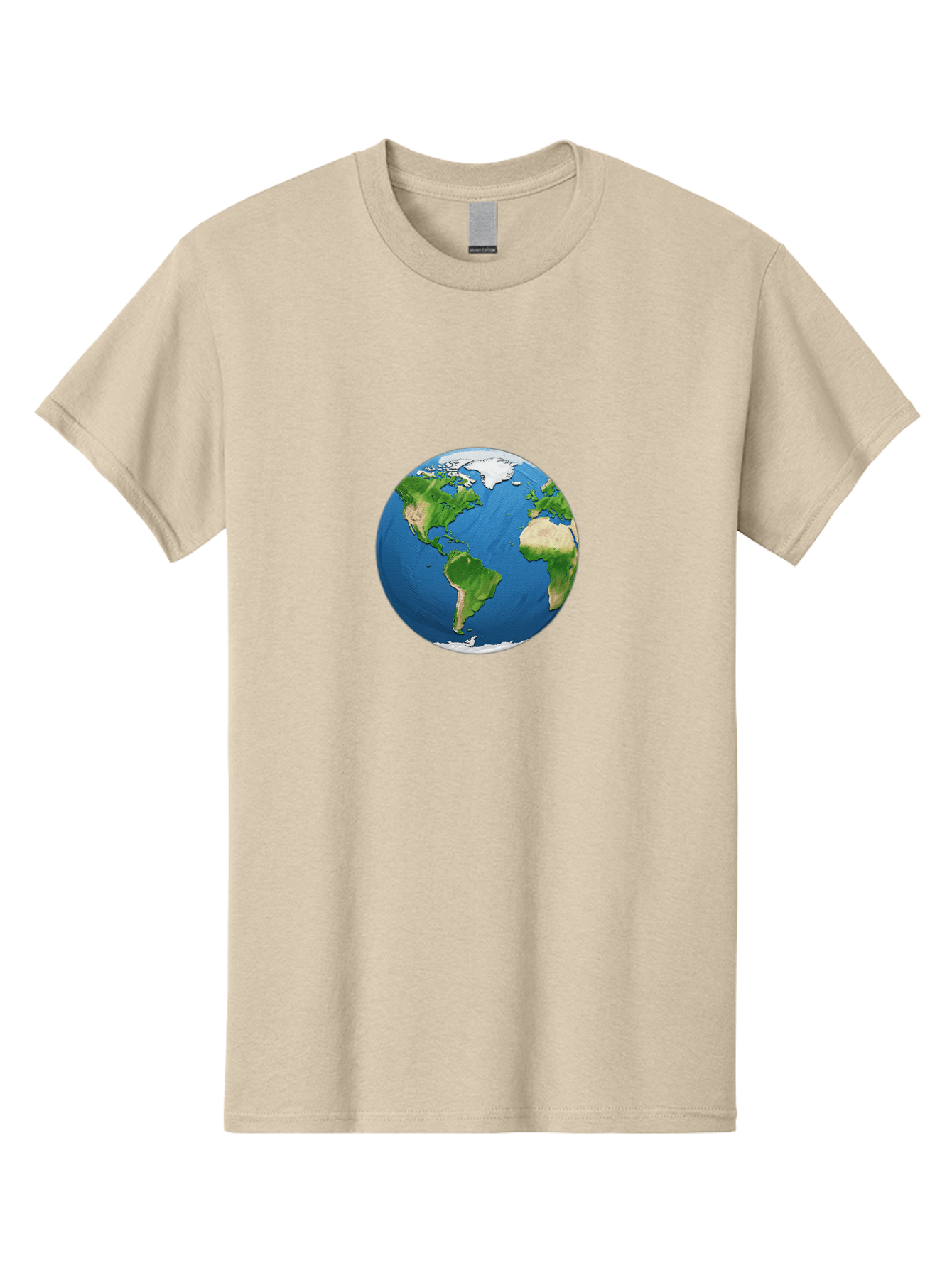 Globe-3 Men'S Graphic Tee, 100% Cotton, Comfortable Casual Summer Wear, Machine Washable, Globe Showing Americas And Africa, Planet Earth, 3D Rendering, Blue Oceans, Green Continents, Natural Resources, Global Unity, Earth From Space Baa743 23