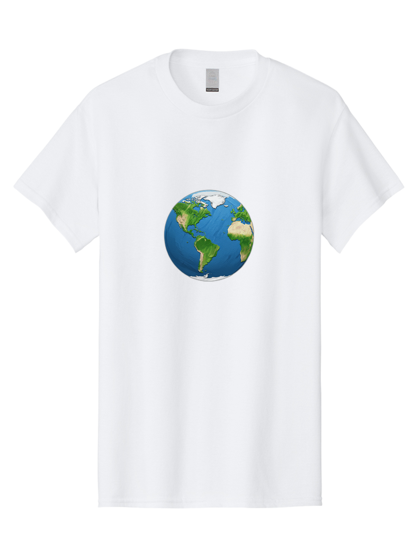 Globe-3 Men'S Graphic Tee, 100% Cotton, Comfortable Casual Summer Wear, Machine Washable, Globe Showing Americas And Africa, Planet Earth, 3D Rendering, Blue Oceans, Green Continents, Natural Resources, Global Unity, Earth From Space Baa743 29