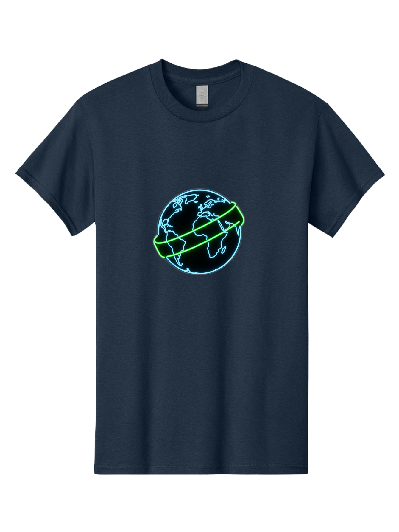 Globe-8 Men'S Graphic Tee, 100% Cotton, Comfortable Casual Summer Wear, Machine Washable, Globe Illustration, Neon Lines, Global Map, Earth Icon, Futuristic Design, Digital Art, World Map Outline, Abstract Globe, Modern Graphic Baa748 27