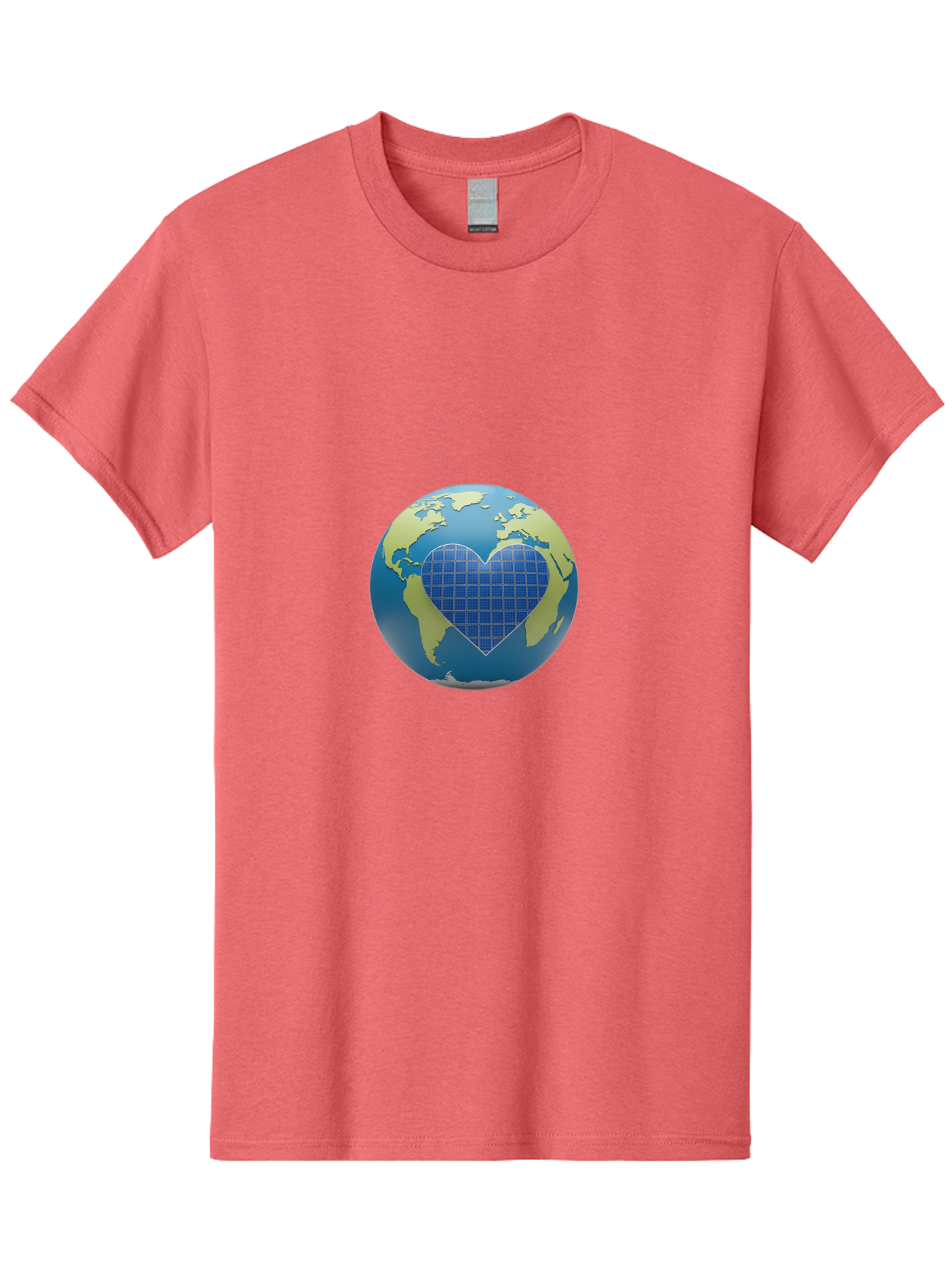 Globe-With-Heart Men'S Graphic Tee, 100% Cotton, Comfortable Casual Summer Wear, Machine Washable, Globe With Heart Shape, World Map, Love For The Planet, Eco-Friendly, Sustainable Living, Global Unity, Heart-Shaped Grid, Baa755 23
