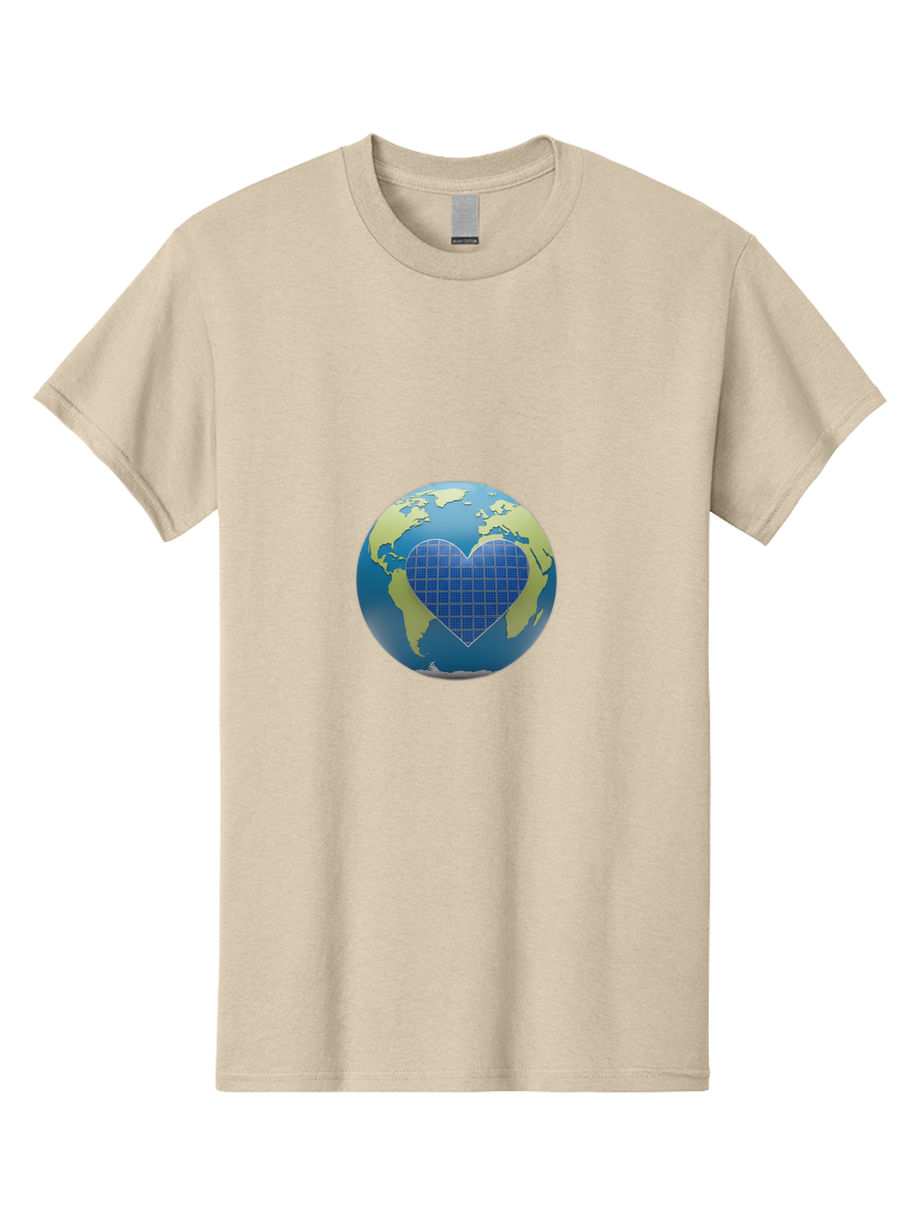 Globe-With-Heart Men'S Graphic Tee, 100% Cotton, Comfortable Casual Summer Wear, Machine Washable, Globe With Heart Shape, World Map, Love For The Planet, Eco-Friendly, Sustainable Living, Global Unity, Heart-Shaped Grid, Baa755 9