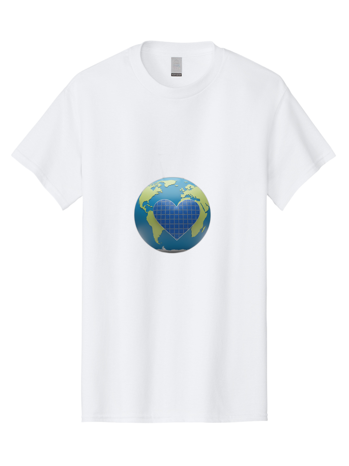 Globe-With-Heart Men'S Graphic Tee, 100% Cotton, Comfortable Casual Summer Wear, Machine Washable, Globe With Heart Shape, World Map, Love For The Planet, Eco-Friendly, Sustainable Living, Global Unity, Heart-Shaped Grid, Baa755 21