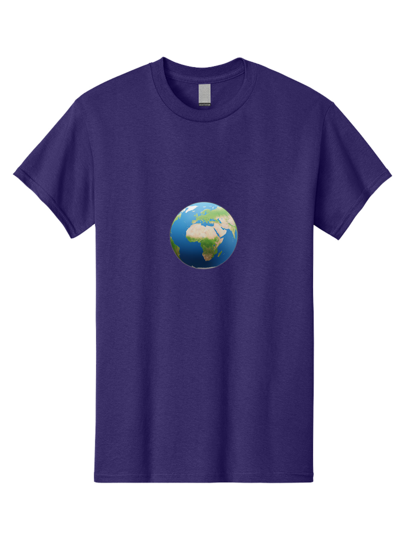 Globe Men'S Graphic Tee, 100% Cotton, Comfortable Casual Summer Wear, Machine Washable, Globe Showing Africa And Europe, World Map, Global View, International Geography, Planet Earth, Blue Oceans, Green Landmasses, 3D Rendering, Baa764 29