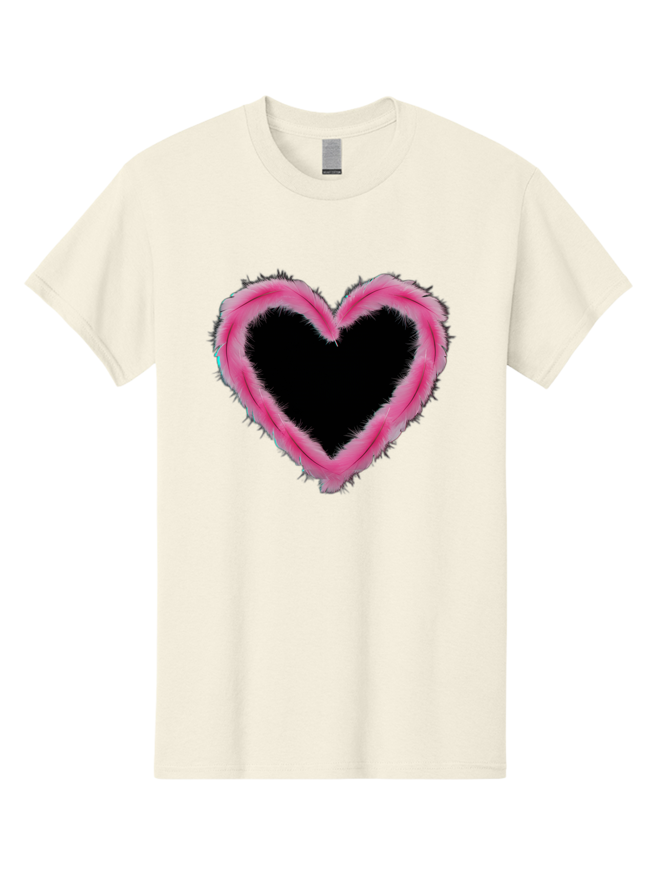 Heart Men'S Graphic Tee, 100% Cotton, Comfortable Casual Summer Wear, Machine Washable, Pink Feather Heart, Fluffy Heart, Romantic Symbol, Fuzzy Love, Heart Shape, Feather Design, Cute Graphics, Valentine'S Icon Baa794 29