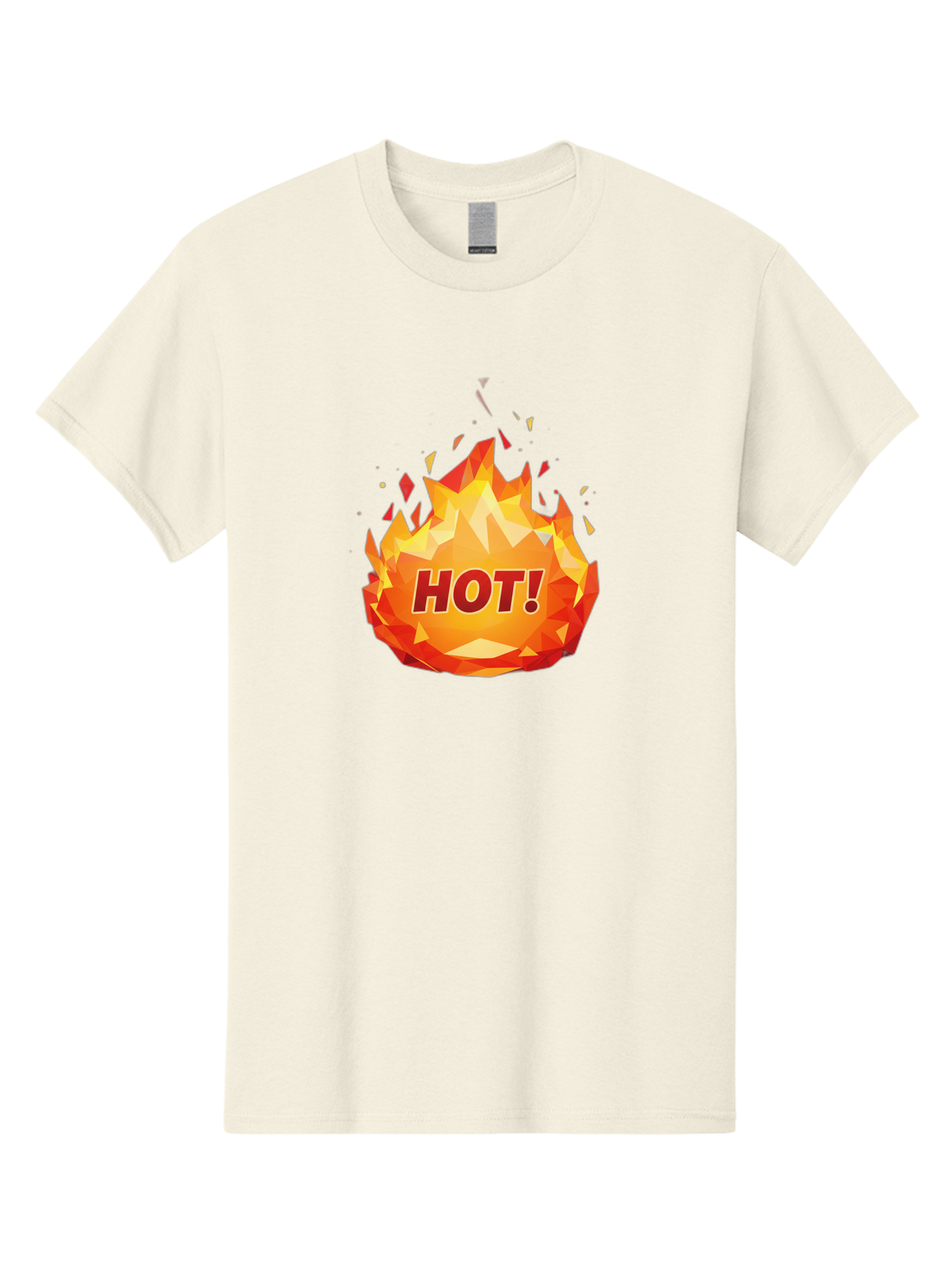 Hot-6 Men'S Graphic Tee, 100% Cotton, Comfortable Casual Summer Wear, Machine Washable, Hot Badge, Fiery Emblem, Orange Flames, Bold Text, Hot!, Burning Effect, Vibrant Graphics, Attention-Grabbing Design, Fiery Graphics, Explosive Badge Baa805 9