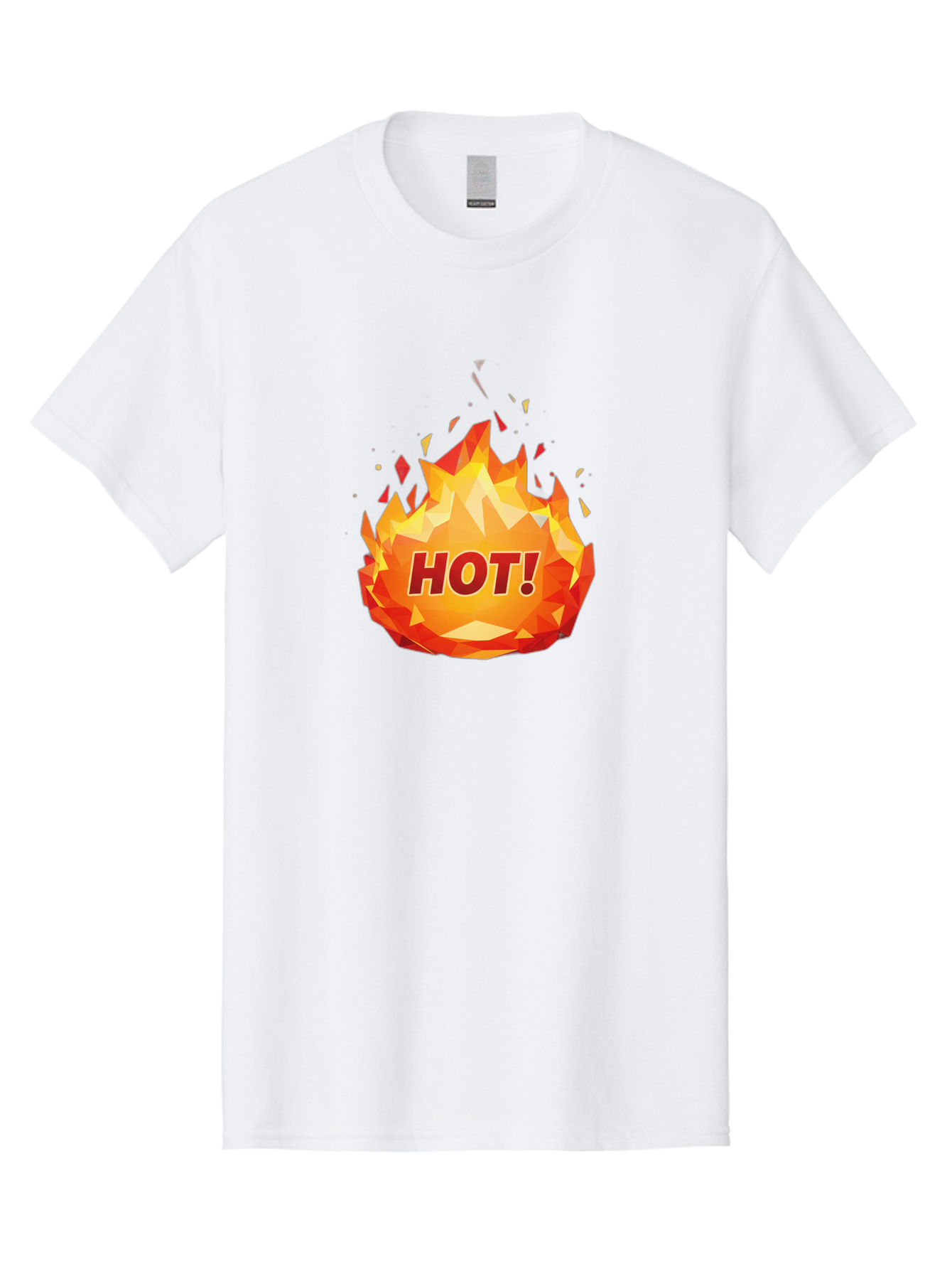 Hot-6 Men'S Graphic Tee, 100% Cotton, Comfortable Casual Summer Wear, Machine Washable, Hot Badge, Fiery Emblem, Orange Flames, Bold Text, Hot!, Burning Effect, Vibrant Graphics, Attention-Grabbing Design, Fiery Graphics, Explosive Badge Baa805 17