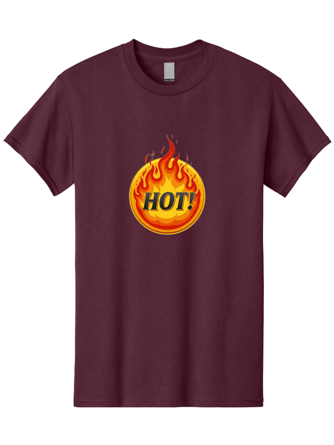 Hot-7 Men'S Graphic Tee, 100% Cotton, Comfortable Casual Summer Wear, Machine Washable, Flame Design, Fiery Graphic, Hot Item, Bold Typography, Fiery Theme, Hot! Text, Vibrant Colors, Energetic Vibe, Dynamic Illustration Baa806 29