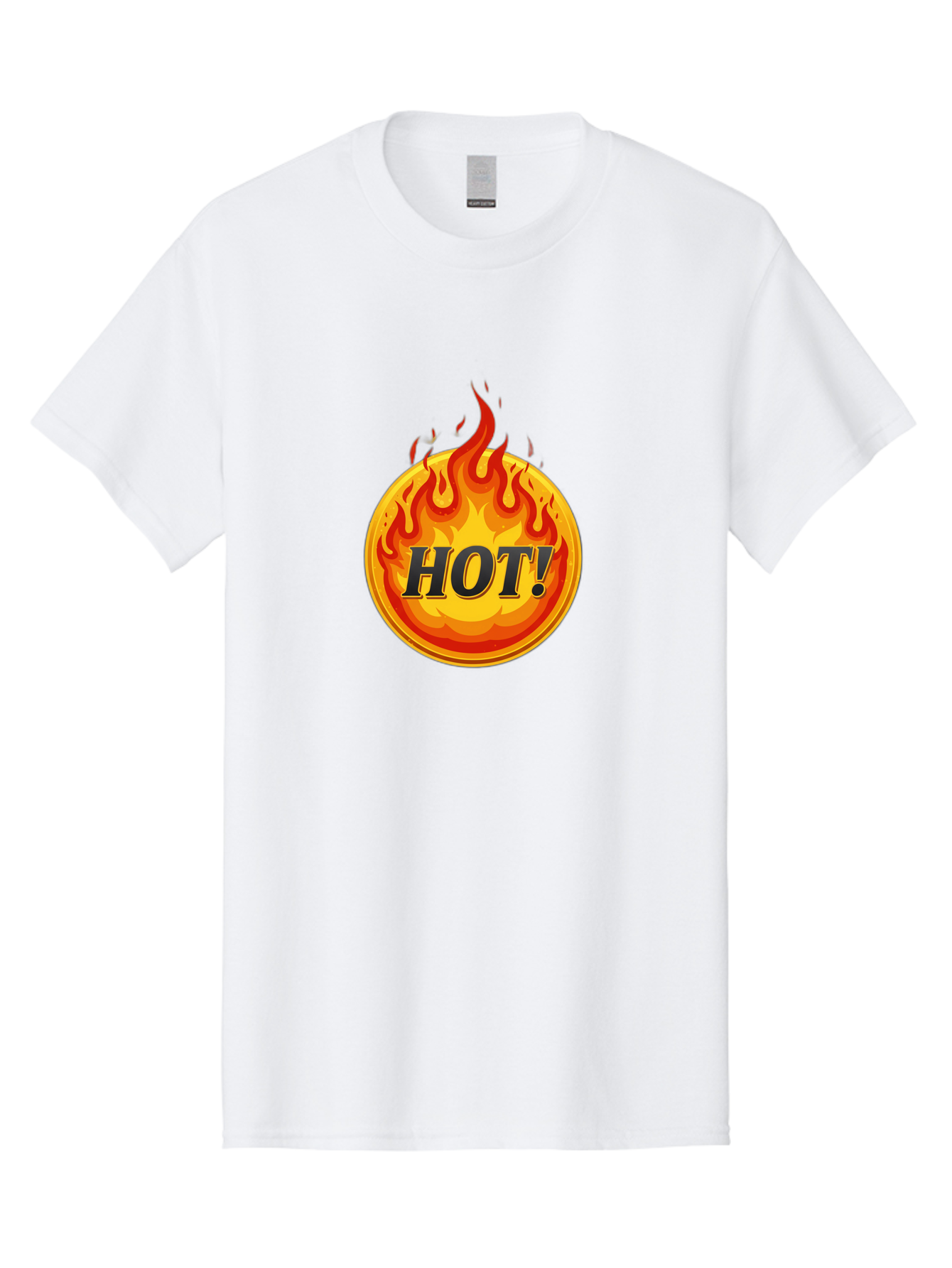 Hot-7 Men'S Graphic Tee, 100% Cotton, Comfortable Casual Summer Wear, Machine Washable, Flame Design, Fiery Graphic, Hot Item, Bold Typography, Fiery Theme, Hot! Text, Vibrant Colors, Energetic Vibe, Dynamic Illustration Baa806 21