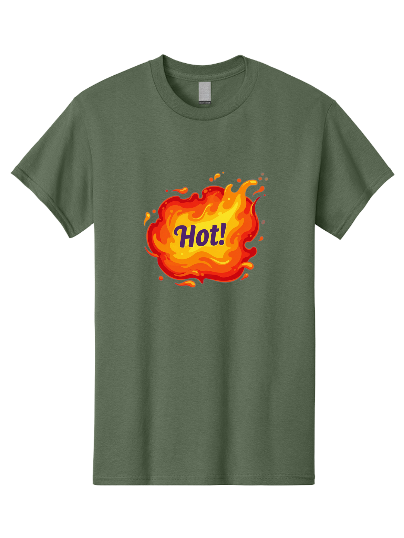 Hot-8 Men'S Graphic Tee, 100% Cotton, Comfortable Casual Summer Wear, Machine Washable, Hot!, Fiery Splatter, Vibrant Colors, Energetic Design, Attention-Grabbing Graphic, Bold Typography, Flames, Splashes, Dynamic Illustration Baa807 11