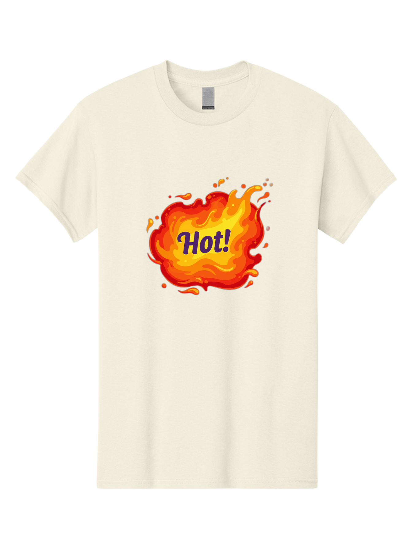 Hot-8 Men'S Graphic Tee, 100% Cotton, Comfortable Casual Summer Wear, Machine Washable, Hot!, Fiery Splatter, Vibrant Colors, Energetic Design, Attention-Grabbing Graphic, Bold Typography, Flames, Splashes, Dynamic Illustration Baa807 27