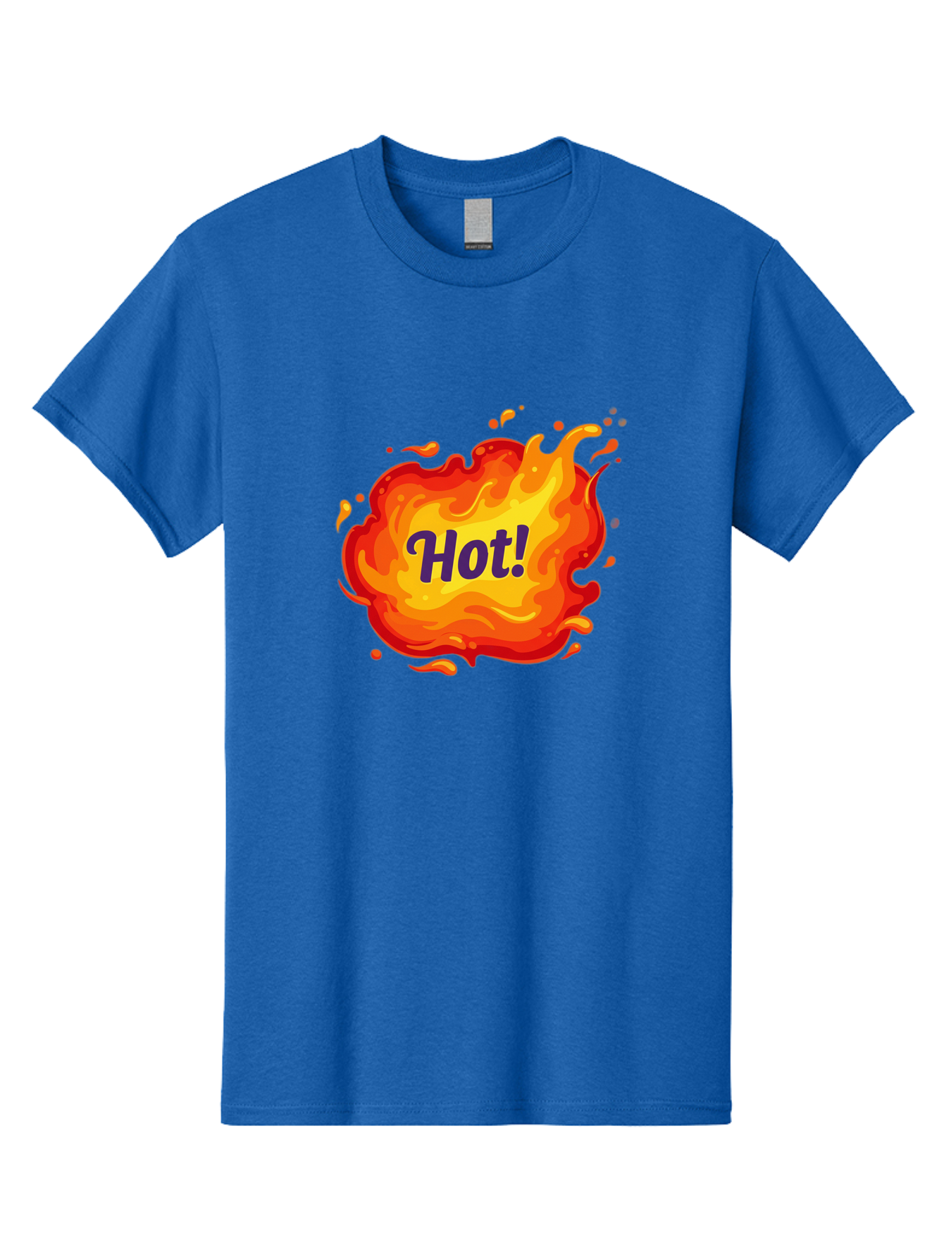 Hot-8 Men'S Graphic Tee, 100% Cotton, Comfortable Casual Summer Wear, Machine Washable, Hot!, Fiery Splatter, Vibrant Colors, Energetic Design, Attention-Grabbing Graphic, Bold Typography, Flames, Splashes, Dynamic Illustration Baa807 19