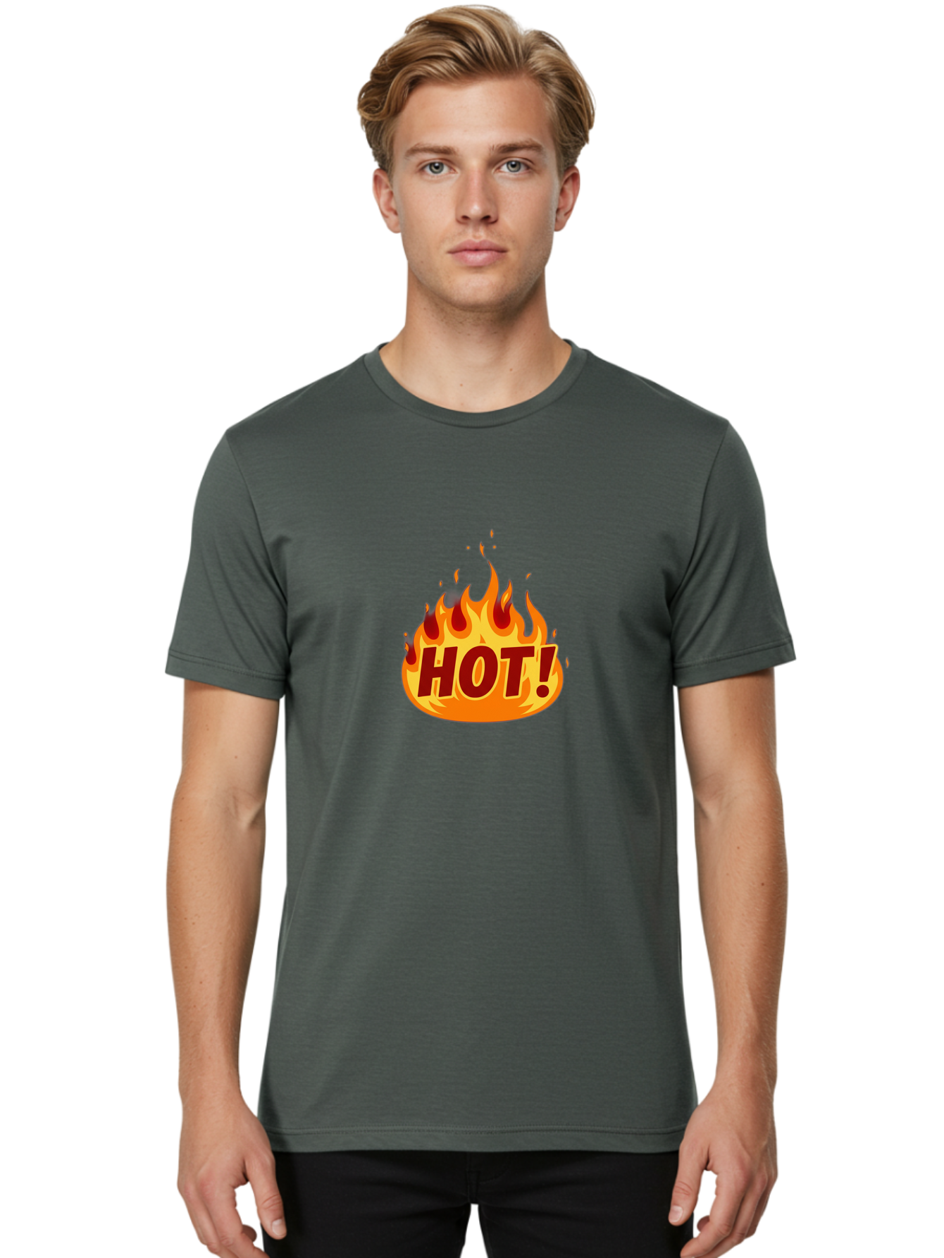 Hot-9 Men'S Graphic Tee, 100% Cotton, Comfortable Casual Summer Wear, Machine Washable, Fire Flames, Hot Deal, Burning Passion, Fiery Energy, Bold Graphics, Intense Design, Hot!, Burning Text Baa808 12