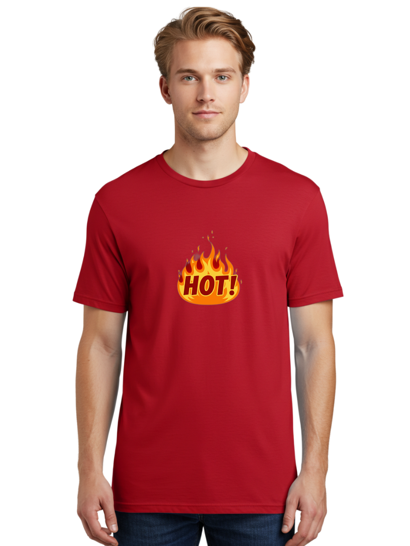 Hot-9 Men'S Graphic Tee, 100% Cotton, Comfortable Casual Summer Wear, Machine Washable, Fire Flames, Hot Deal, Burning Passion, Fiery Energy, Bold Graphics, Intense Design, Hot!, Burning Text Baa808 22