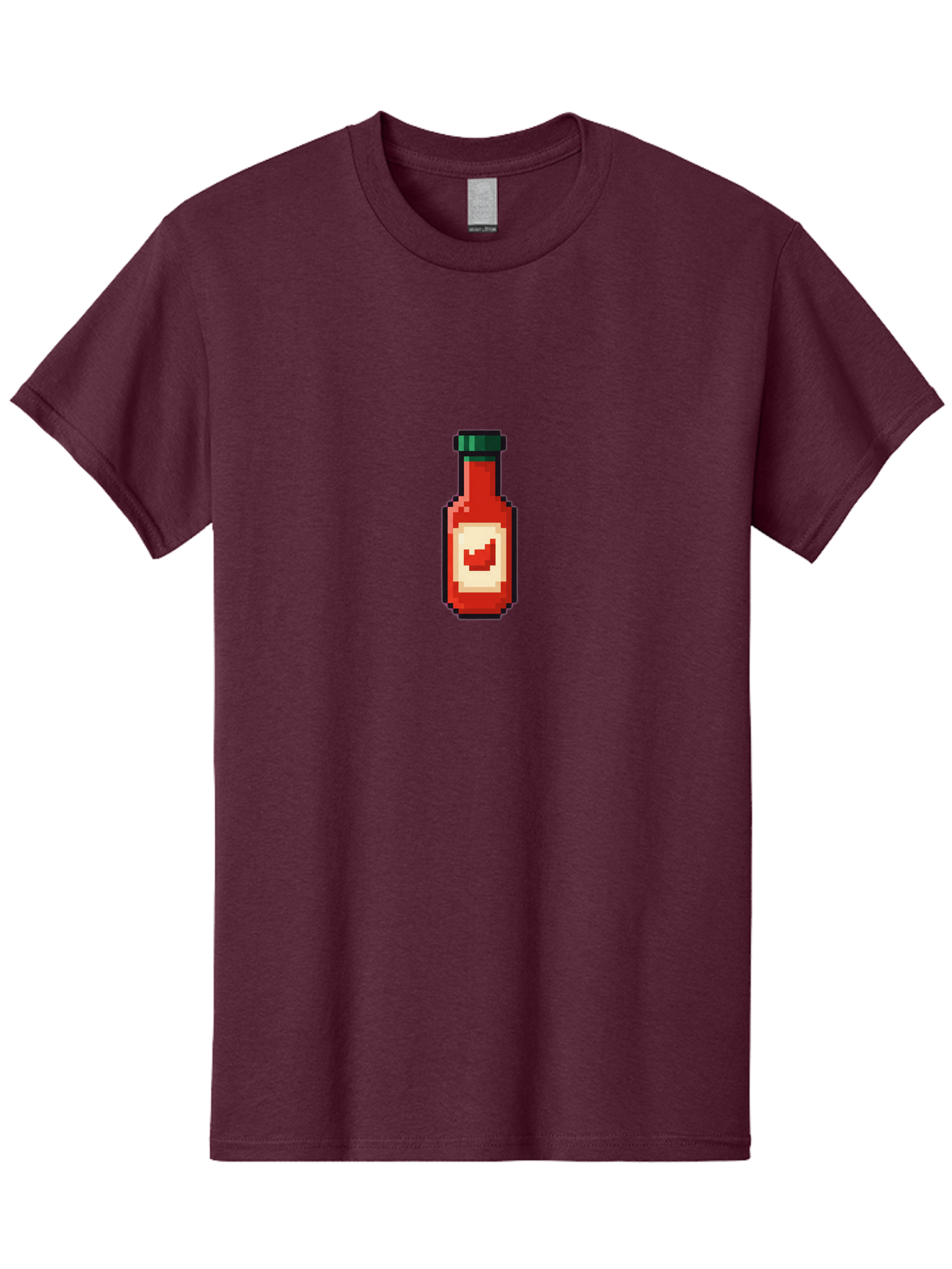 Hot-Sauce-Bottle-4 Men'S Graphic Tee, 100% Cotton, Comfortable Casual Summer Wear, Machine Washable, Hot Sauce, Condiment, Spicy Food, Red Sauce, Pixel Art, Digital Illustration, 8-Bit Style, Retro Gaming Aesthetic Baa828 17