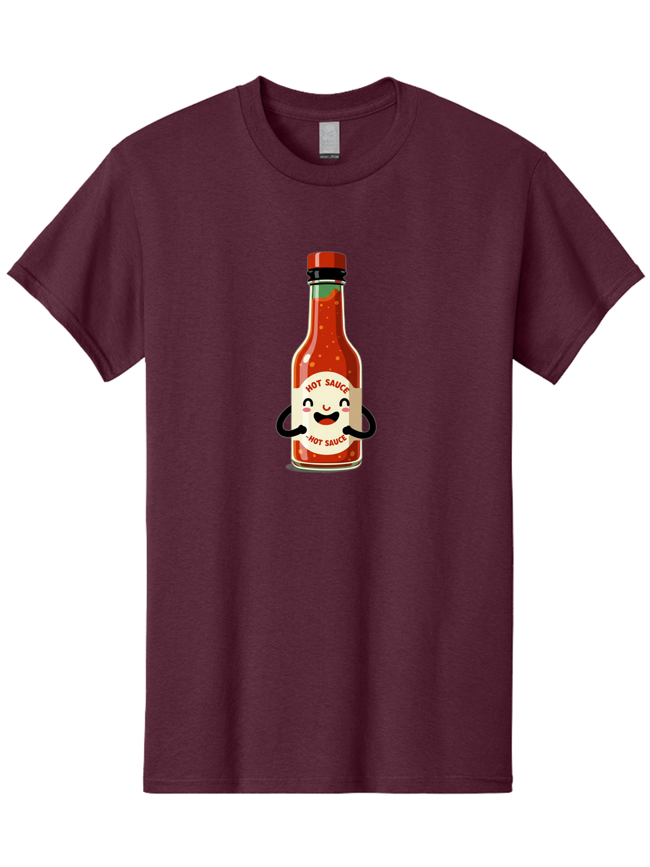 Hot-Sauce Men'S Graphic Tee, 100% Cotton, Comfortable Casual Summer Wear, Machine Washable, Hot Sauce Bottle With A Face, Cartoon Character, Condiment Packaging, Spicy Food, Kawaii Art Style, Playful Design, Sauce Container Baa836 3