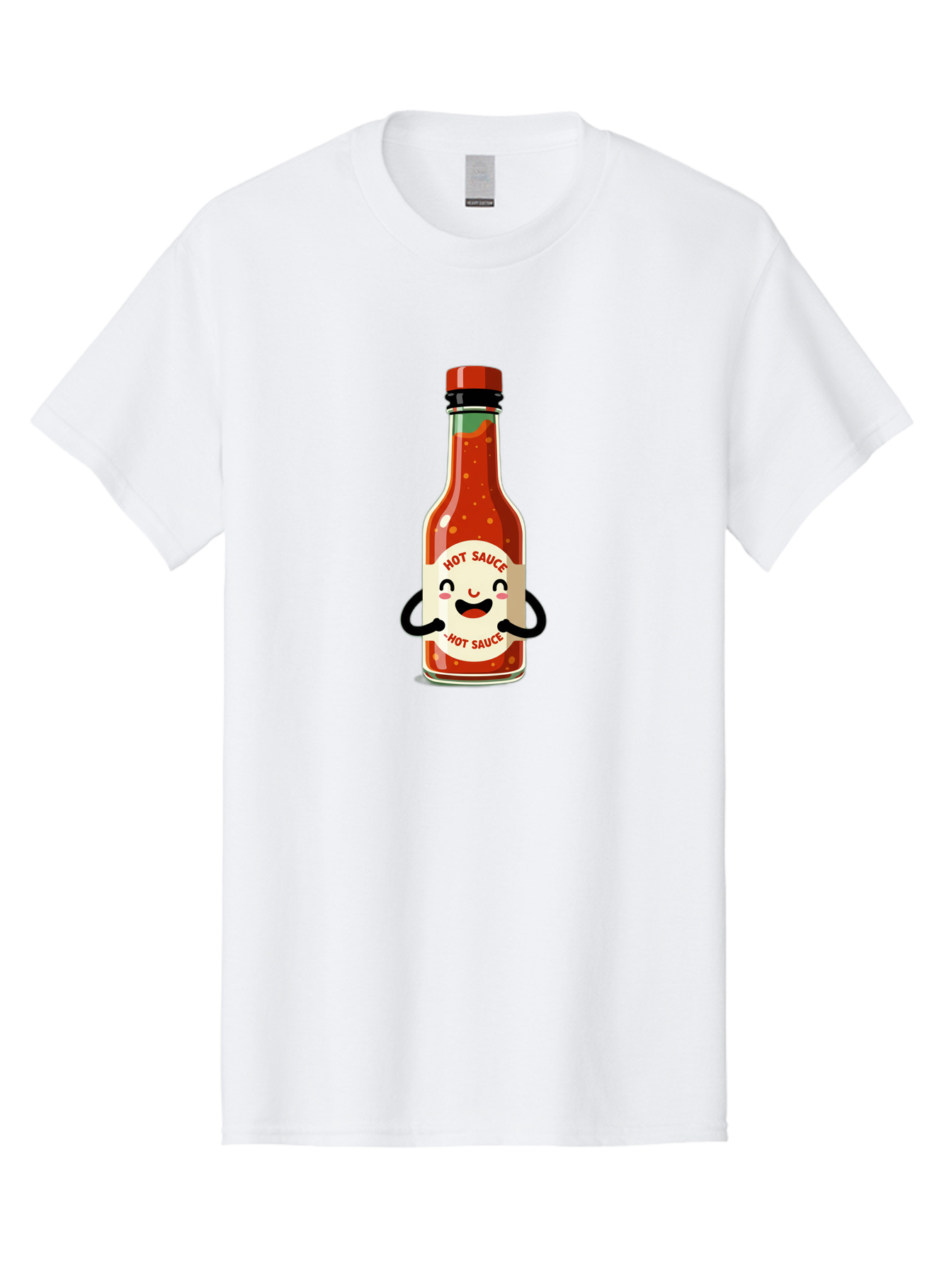 Hot-Sauce Men'S Graphic Tee, 100% Cotton, Comfortable Casual Summer Wear, Machine Washable, Hot Sauce Bottle With A Face, Cartoon Character, Condiment Packaging, Spicy Food, Kawaii Art Style, Playful Design, Sauce Container Baa836 29
