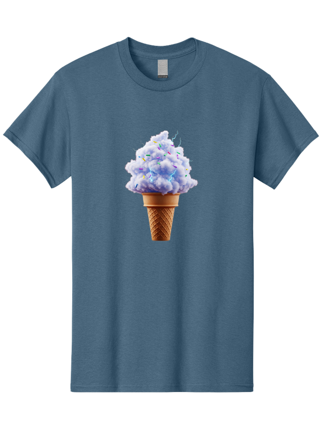 Ice-Cream-Cone-4 Men'S Graphic Tee, 100% Cotton, Comfortable Casual Summer Wear, Machine Washable, Ice Cream Cone, Pastel Colors, Colorful Sprinkles, Fluffy Texture, Sweet Treat, Desserts, Summer Fun, Ice Cream Lover, Creative Food Art Baa865 21