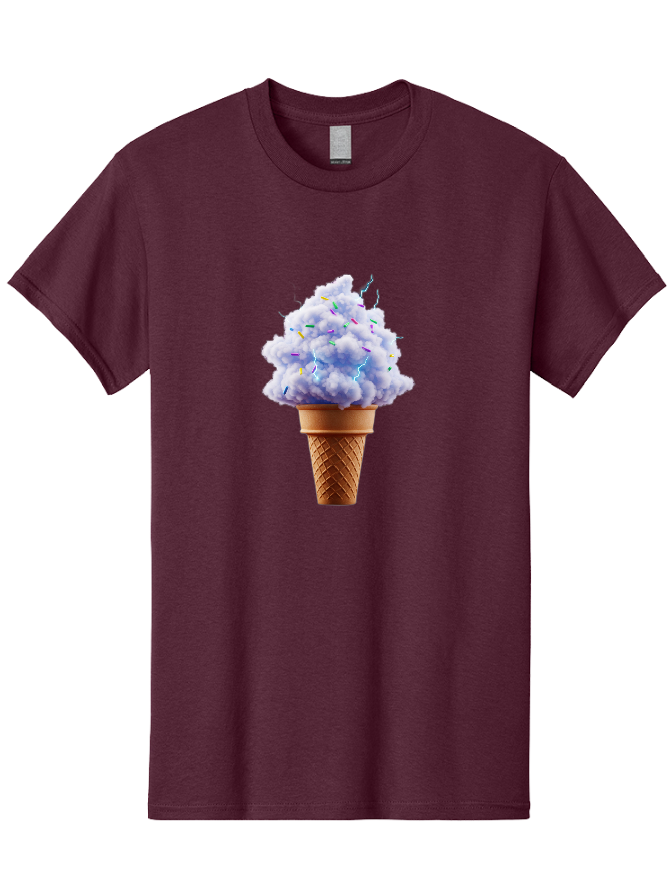 Ice-Cream-Cone-4 Men'S Graphic Tee, 100% Cotton, Comfortable Casual Summer Wear, Machine Washable, Ice Cream Cone, Pastel Colors, Colorful Sprinkles, Fluffy Texture, Sweet Treat, Desserts, Summer Fun, Ice Cream Lover, Creative Food Art Baa865 17
