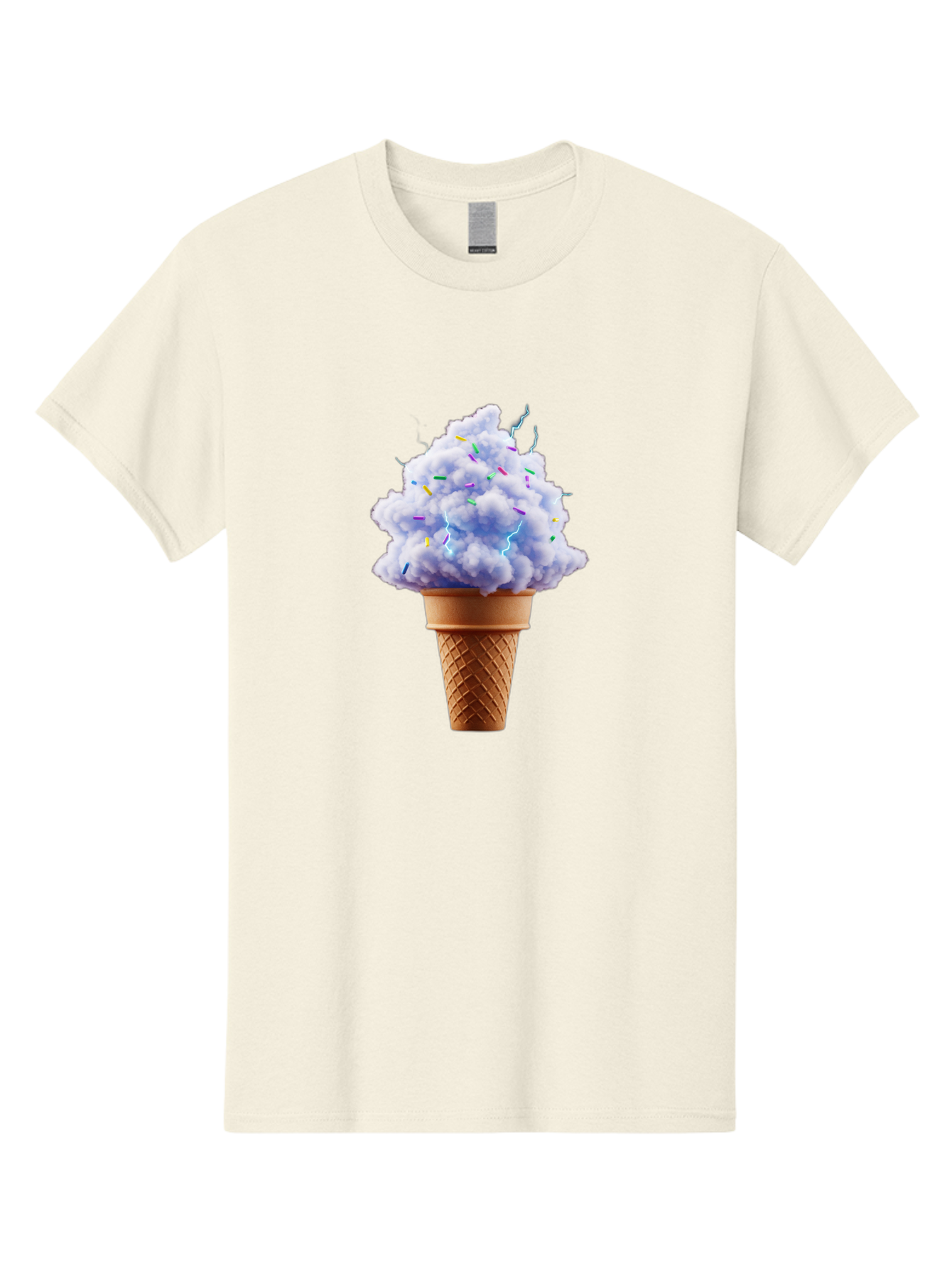 Ice-Cream-Cone-4 Men'S Graphic Tee, 100% Cotton, Comfortable Casual Summer Wear, Machine Washable, Ice Cream Cone, Pastel Colors, Colorful Sprinkles, Fluffy Texture, Sweet Treat, Desserts, Summer Fun, Ice Cream Lover, Creative Food Art Baa865 19