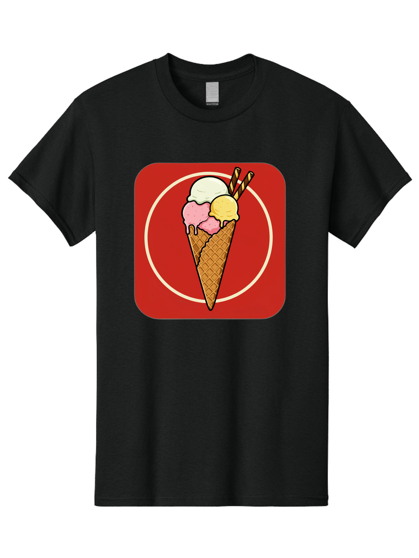 Ice-Cream-Cone-7 Men'S Graphic Tee, 100% Cotton, Comfortable Casual Summer Wear, Machine Washable, Ice Cream Cone, Three Scoops, Waffle Cone, Dessert, Sweet Treats, Colorful Illustration, Ice Cream Lovers, Tasty Delights Baa868 29
