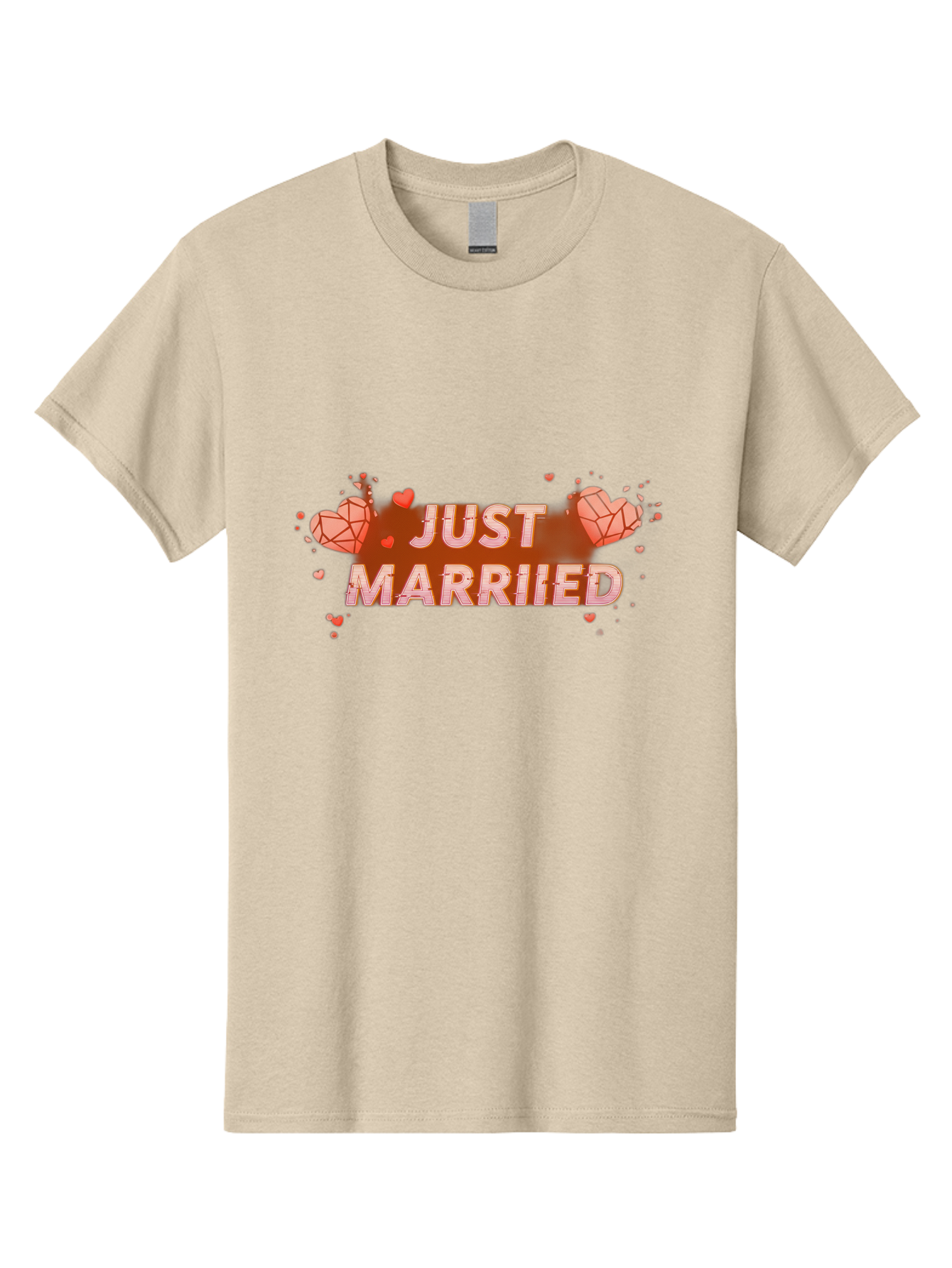 Just-Married-5 Men'S Graphic Tee, 100% Cotton, Comfortable Casual Summer Wear, Machine Washable, Just Married Text, White And Red Hearts, Newlywed Couple, Love Celebration, Wedding Bliss, Heart Decorations, Red Splatter, Love Symbols, Baa889 25