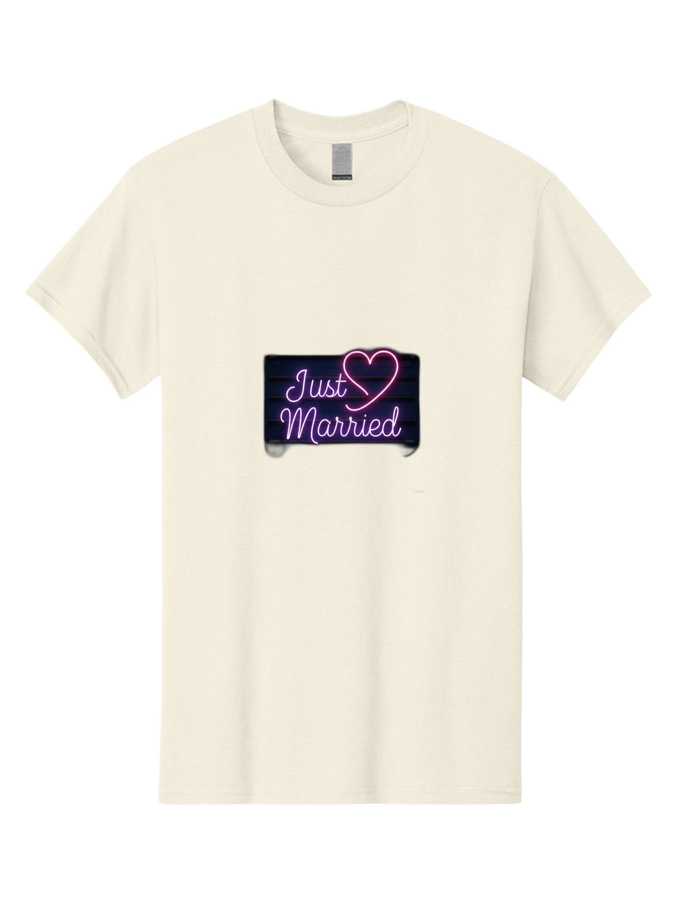 Just-Married-8 Men'S Graphic Tee, 100% Cotton, Comfortable Casual Summer Wear, Machine Washable, Neon Sign, Just Married, Wedding Decor, Love Heart, Pink Neon, Marriage Celebration, Wedding Signage, Romantic Decor, Party Decoration, Baa892 17