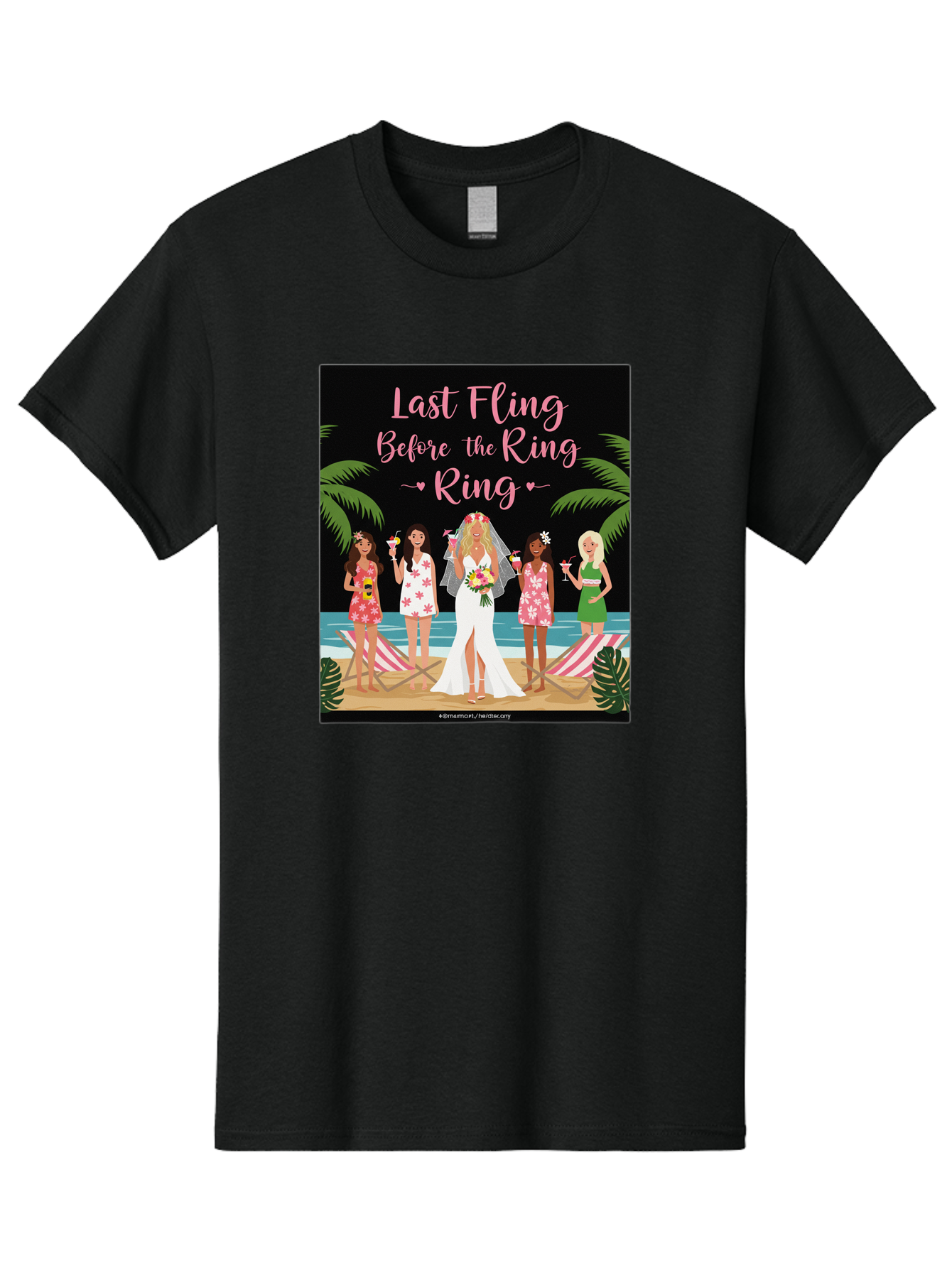Last-Fling-Before-The-Ring Men'S Graphic Tee, 100% Cotton, Comfortable Casual Summer Wear, Machine Washable, Bride To Be, Bachelorette Party, Beach Vacation, Girls Trip, Tropical Getaway, Celebration, Hen Party, Wedding, Baa912 21