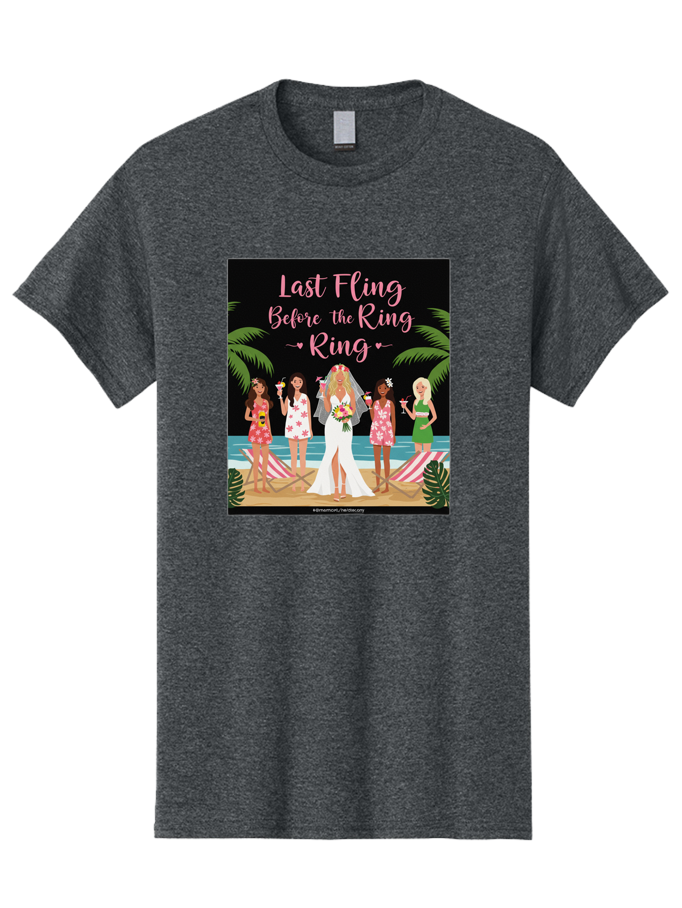 Last-Fling-Before-The-Ring Men'S Graphic Tee, 100% Cotton, Comfortable Casual Summer Wear, Machine Washable, Bride To Be, Bachelorette Party, Beach Vacation, Girls Trip, Tropical Getaway, Celebration, Hen Party, Wedding, Baa912 3