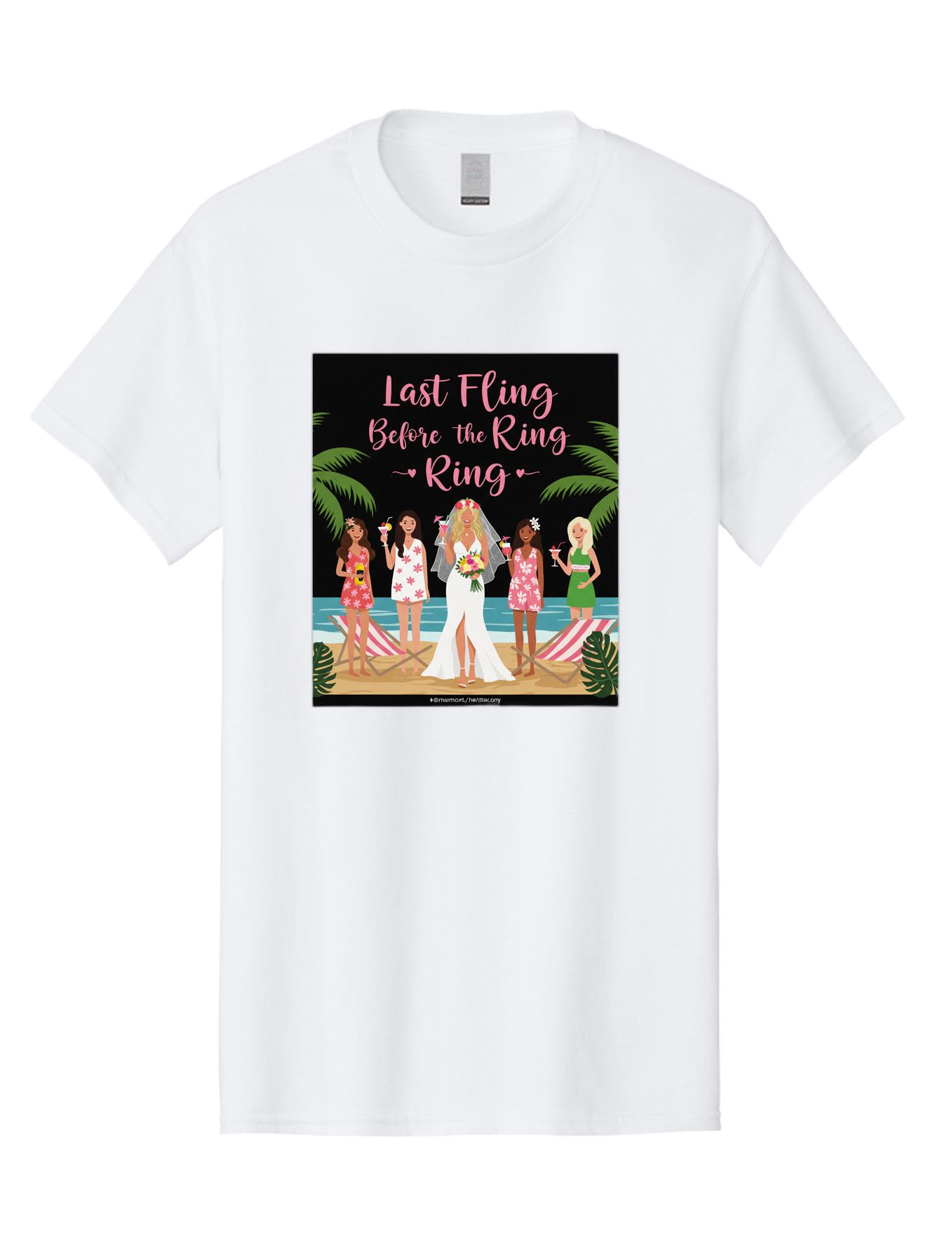 Last-Fling-Before-The-Ring Men'S Graphic Tee, 100% Cotton, Comfortable Casual Summer Wear, Machine Washable, Bride To Be, Bachelorette Party, Beach Vacation, Girls Trip, Tropical Getaway, Celebration, Hen Party, Wedding, Baa912 7