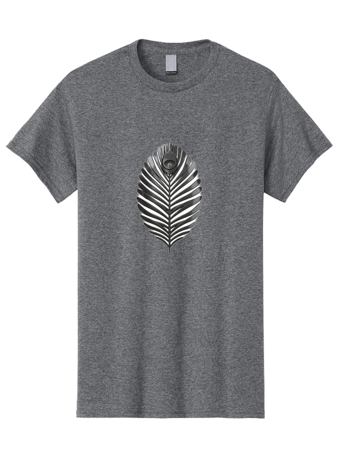 Leaf-Logo Men'S Graphic Tee, 100% Cotton, Comfortable Casual Summer Wear, Machine Washable, Leaf With Wings, Mythical Creature, Fantasy Art, Abstract Design, Nature-Inspired, Surrealism, Organic Shapes, Symbolic Representation Baa918 25