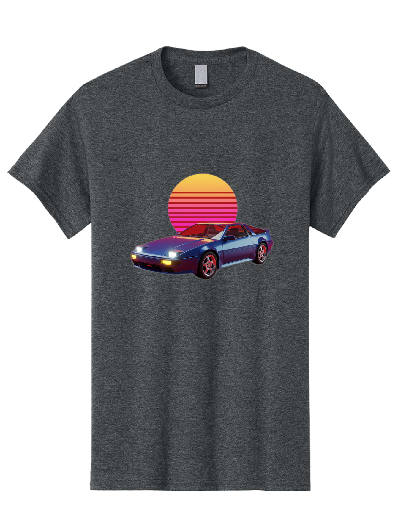 Lotus-Esprit Men'S Graphic Tee, 100% Cotton, Comfortable Casual Summer Wear, Machine Washable, Nissan 280Zx, Retro Futuristic Car, Sports Car, Vintage Automobile, Synthwave Art, Neon Lights, Gradient Sun, Retro Aesthetic, Synthwave Style Baa929 17