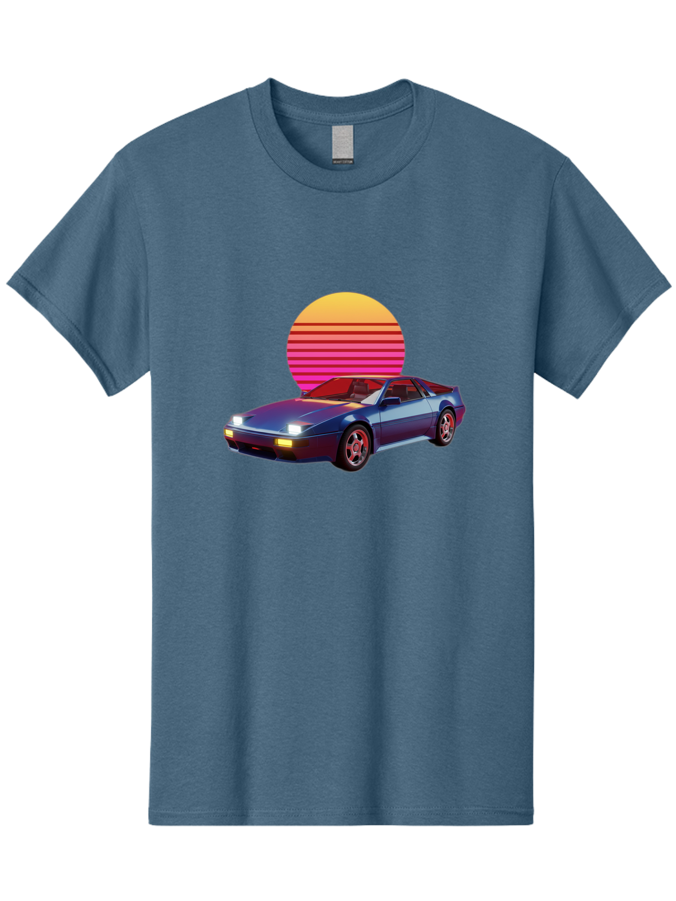 Lotus-Esprit Men'S Graphic Tee, 100% Cotton, Comfortable Casual Summer Wear, Machine Washable, Nissan 280Zx, Retro Futuristic Car, Sports Car, Vintage Automobile, Synthwave Art, Neon Lights, Gradient Sun, Retro Aesthetic, Synthwave Style Baa929 23