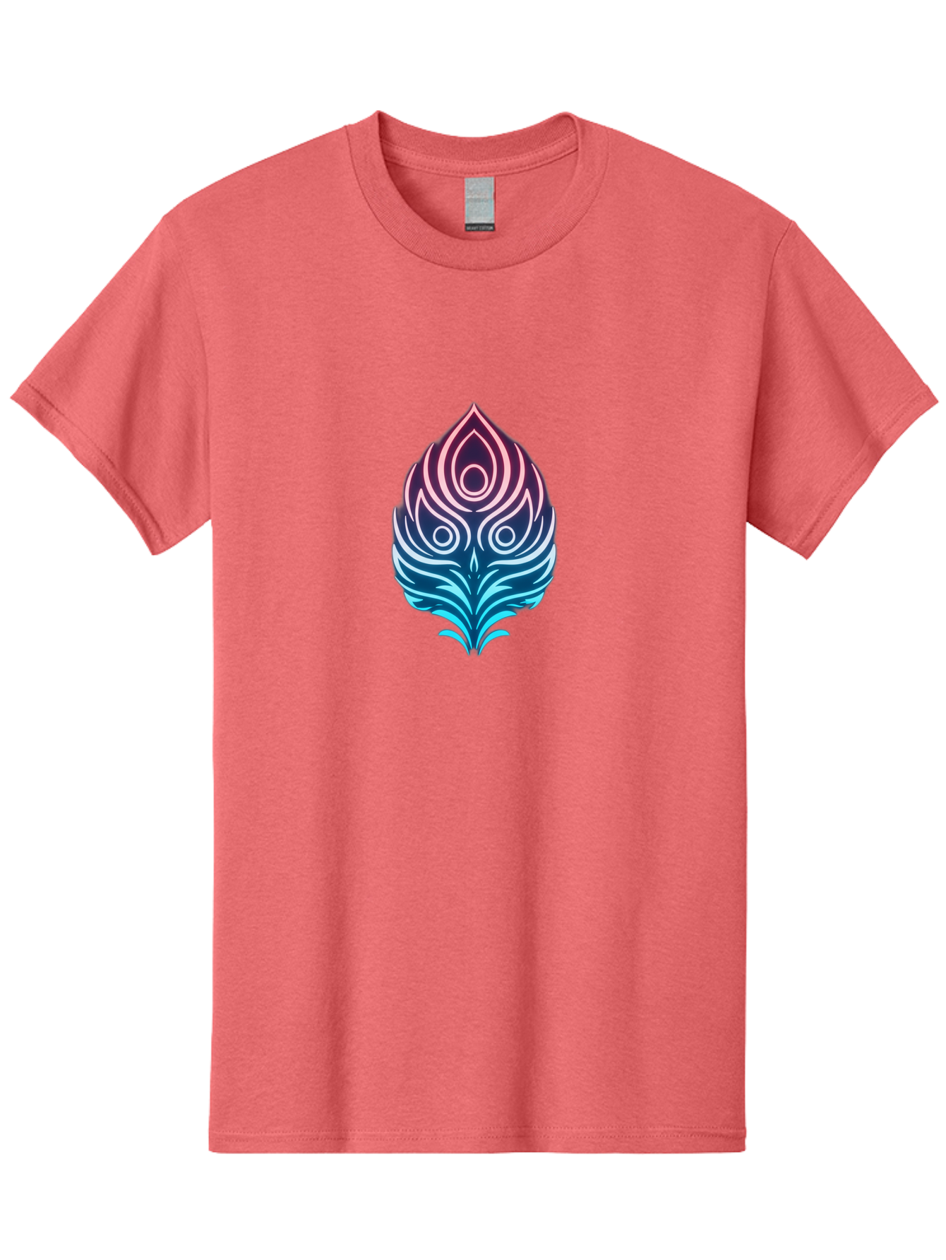 Lotus-Flower Men'S Graphic Tee, 100% Cotton, Comfortable Casual Summer Wear, Machine Washable, Stylized Lotus Leaf, Gradient Colors, Abstract Design, Mystical Symbol, Spiritual Icon, Bohemian Style, Vibrant Colors, Swirling Patterns, Baa930 5
