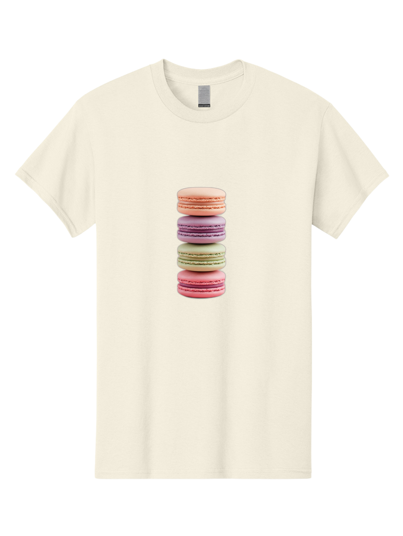 Macaron-Stack Men'S Graphic Tee, 100% Cotton, Comfortable Casual Summer Wear, Machine Washable, Colorful Macarons, Pastel Colors, Sweet Treats, Stacked Macarons, Macaron Tower, French Dessert, Baked Goods, Delicate Cookies, Sweet Indulgence, Baa938 11