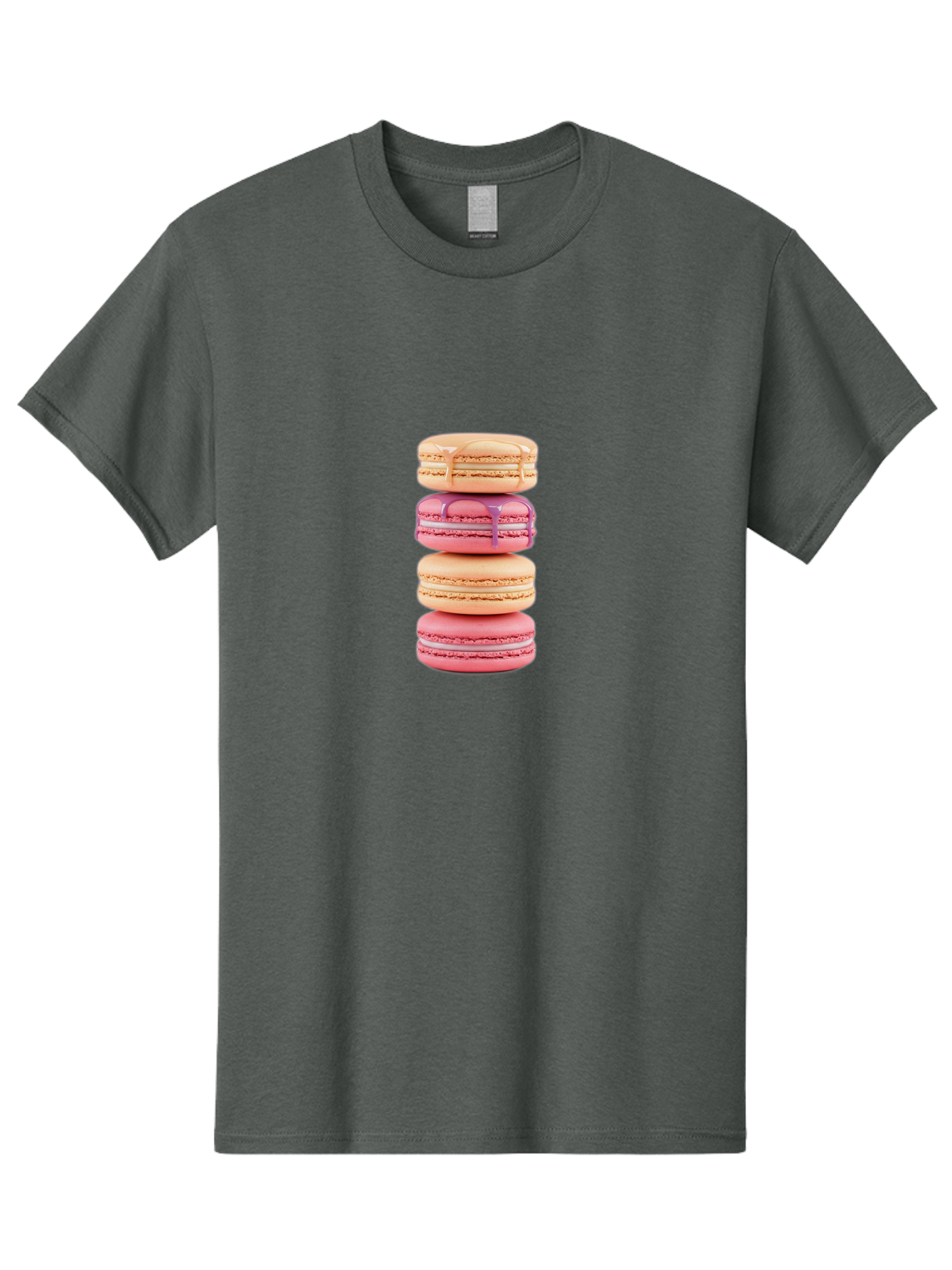 Macarons-2 Men'S Graphic Tee, 100% Cotton, Comfortable Casual Summer Wear, Machine Washable, Stacked Macarons, Pastel Colors, Pink And Beige Macarons, Vibrant Dessert, Sweet Treats, French Patisserie, Delicate Meringue-Based Cookies, Baa946 19