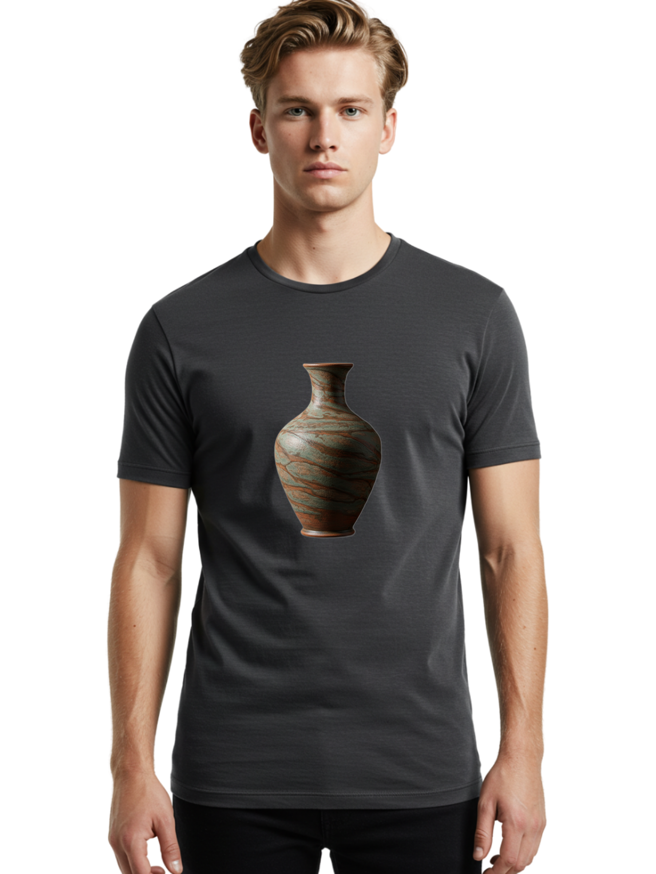 Marbled-Vase Men'S Graphic Tee, 100% Cotton, Comfortable Casual Summer Wear, Machine Washable, Marbled Vase, Decorative Vase, Elegant Design, Sophisticated Interior, Home Decor, Luxury Vase, Modern Art, Unique Pattern, Ornate Vase, Baa968 10