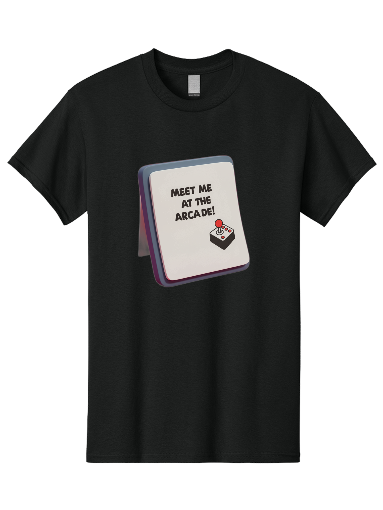 Meet-Me-At-The-Arcade Men'S Graphic Tee, 100% Cotton, Comfortable Casual Summer Wear, Machine Washable, Arcade Invitation, Vintage Video Games, Retro Gaming, Nostalgic Fun, Gaming Culture, Joystick Graphics, Classic Arcade Vibes, Baa998 25