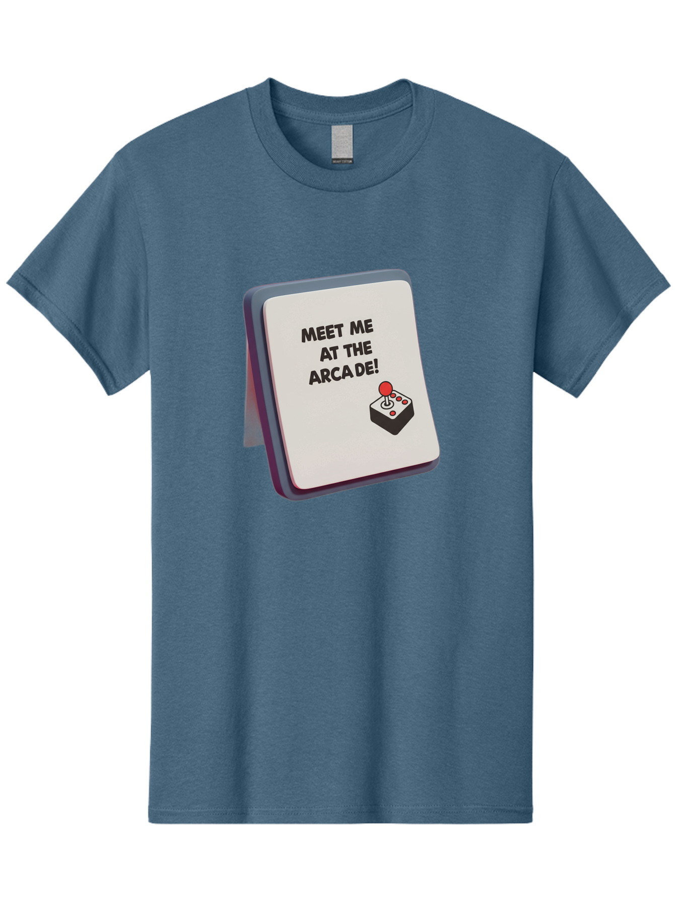 Meet-Me-At-The-Arcade Men'S Graphic Tee, 100% Cotton, Comfortable Casual Summer Wear, Machine Washable, Arcade Invitation, Vintage Video Games, Retro Gaming, Nostalgic Fun, Gaming Culture, Joystick Graphics, Classic Arcade Vibes, Baa998 27