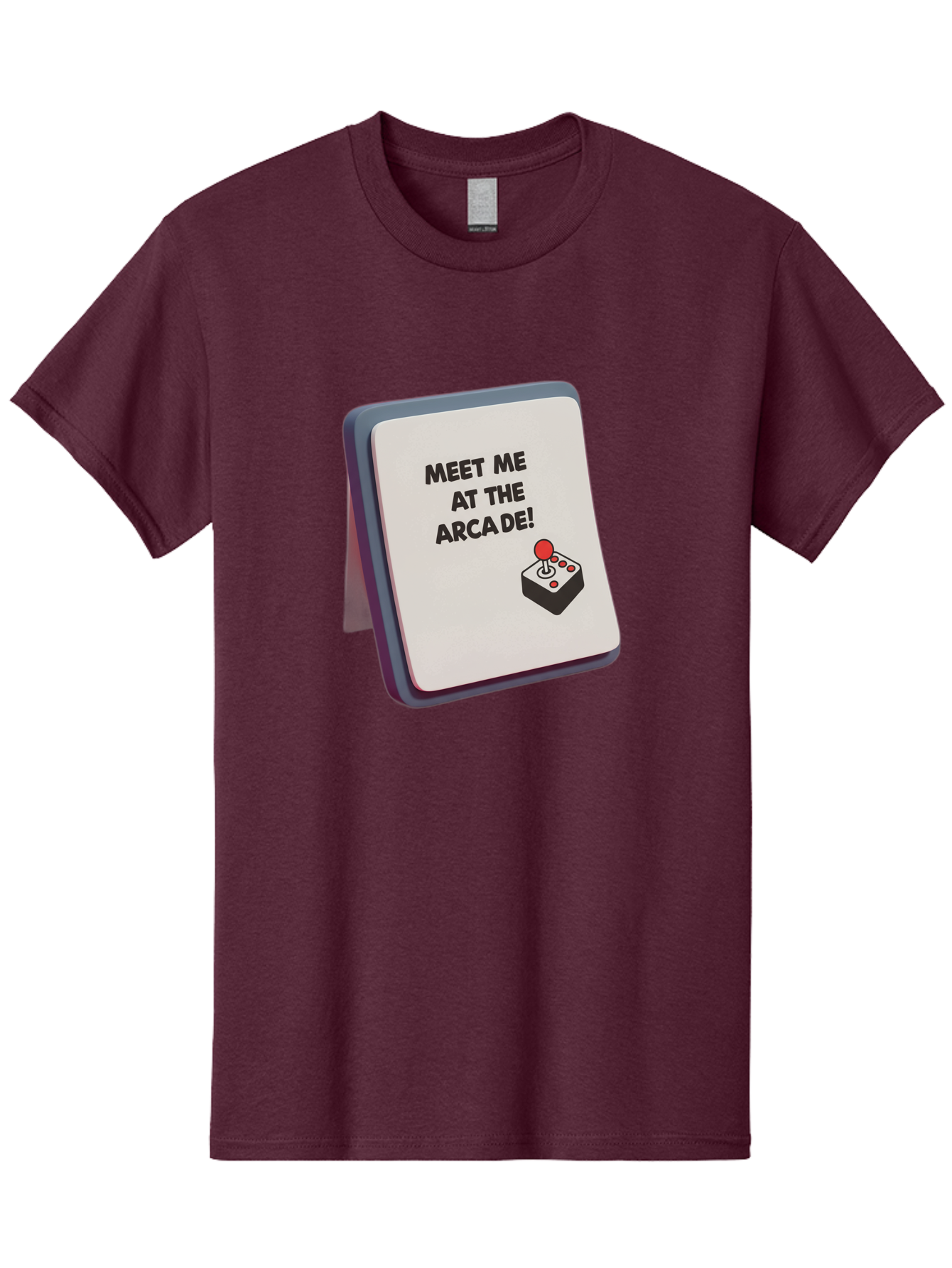 Meet-Me-At-The-Arcade Men'S Graphic Tee, 100% Cotton, Comfortable Casual Summer Wear, Machine Washable, Arcade Invitation, Vintage Video Games, Retro Gaming, Nostalgic Fun, Gaming Culture, Joystick Graphics, Classic Arcade Vibes, Baa998 21