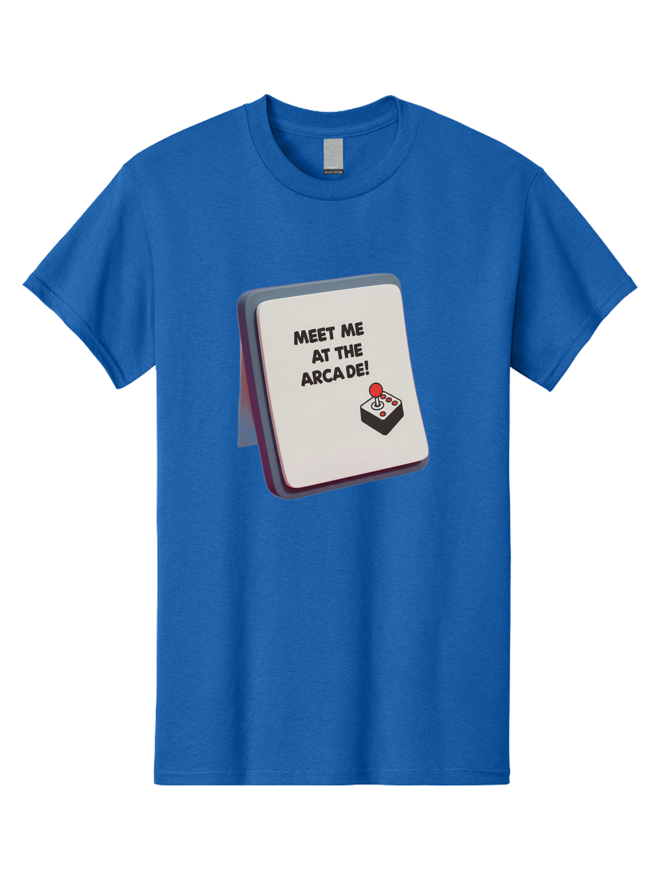 Meet-Me-At-The-Arcade Men'S Graphic Tee, 100% Cotton, Comfortable Casual Summer Wear, Machine Washable, Arcade Invitation, Vintage Video Games, Retro Gaming, Nostalgic Fun, Gaming Culture, Joystick Graphics, Classic Arcade Vibes, Baa998 7