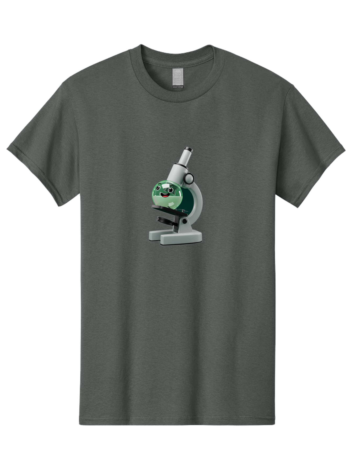 Microscope Men'S Graphic Tee, 100% Cotton, Comfortable Casual Summer Wear, Machine Washable, Cartoon Microscope, Smiling Face, Science Equipment, Laboratory Tool, 3D Rendering, Educational Graphic, Scientific Illustration, Lab Setting Bab005 13