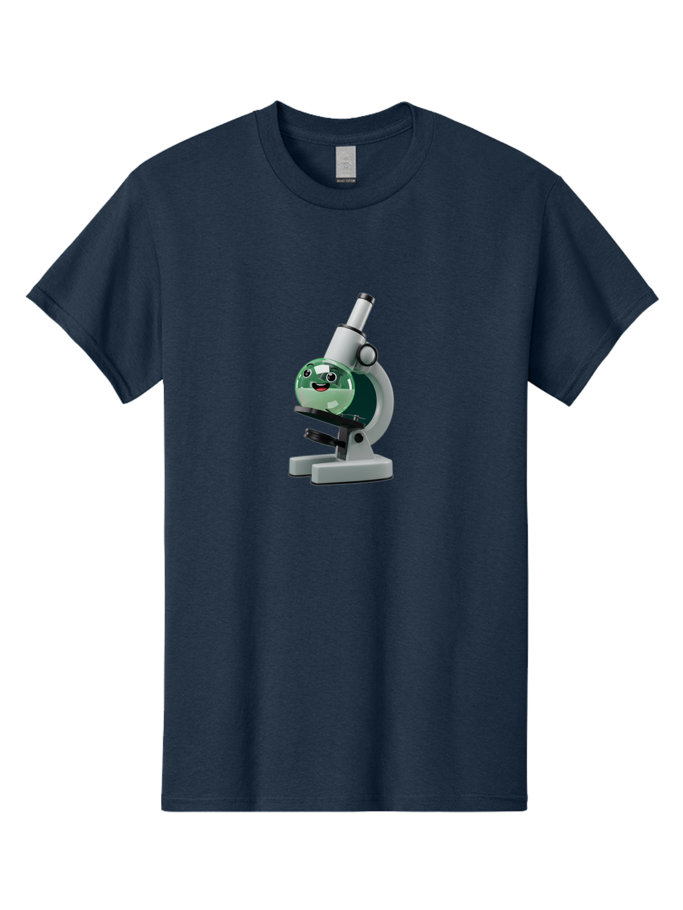 Microscope Men'S Graphic Tee, 100% Cotton, Comfortable Casual Summer Wear, Machine Washable, Cartoon Microscope, Smiling Face, Science Equipment, Laboratory Tool, 3D Rendering, Educational Graphic, Scientific Illustration, Lab Setting Bab005 5