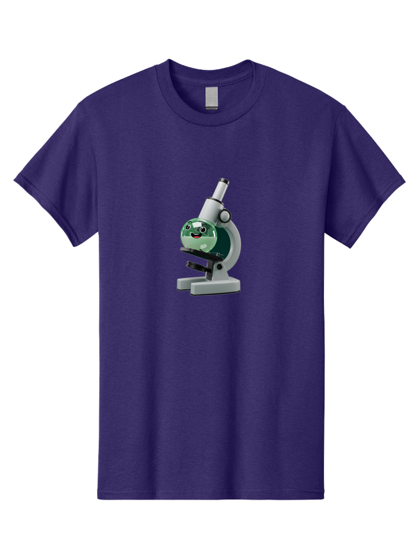 Microscope Men'S Graphic Tee, 100% Cotton, Comfortable Casual Summer Wear, Machine Washable, Cartoon Microscope, Smiling Face, Science Equipment, Laboratory Tool, 3D Rendering, Educational Graphic, Scientific Illustration, Lab Setting Bab005 7