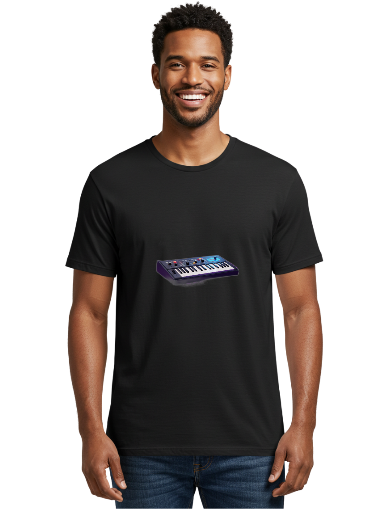 Midi-Keyboard-Controller Men'S Graphic Tee, 100% Cotton, Comfortable Casual Summer Wear, Machine Washable, Midi Keyboard, Music Production, Electronic Music, Synthesizer, Sound Design, Music Equipment, Audio Interface, Studio Gear Bab006 12