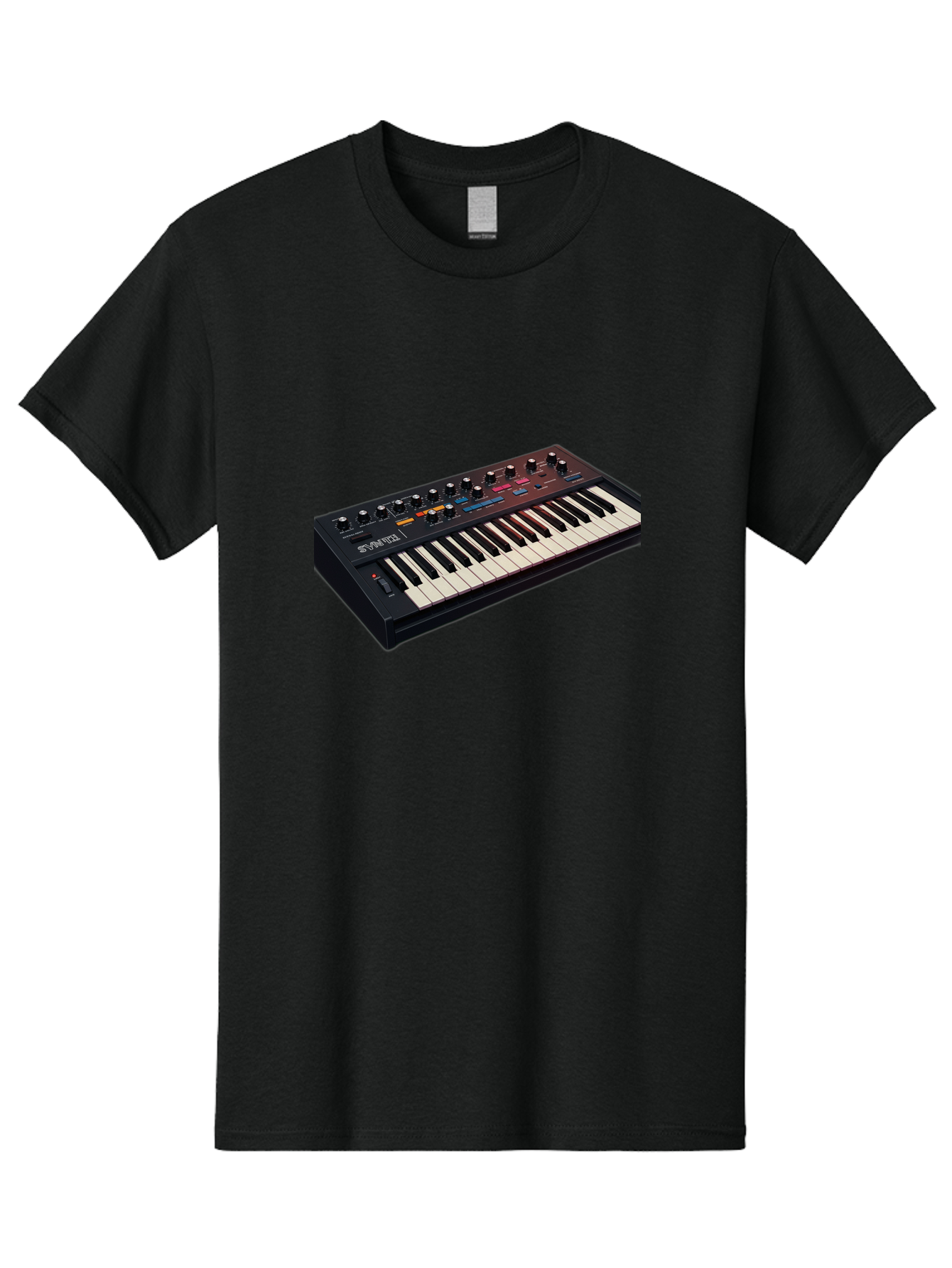 Minimoog-Synthesizer Men'S Graphic Tee, 100% Cotton, Comfortable Casual Summer Wear, Machine Washable, Minimoog Synthesizer, Vintage Keyboard, Analog Sound, Music Production, Electronic Music, Sound Design, Music Equipment, Bab011 1