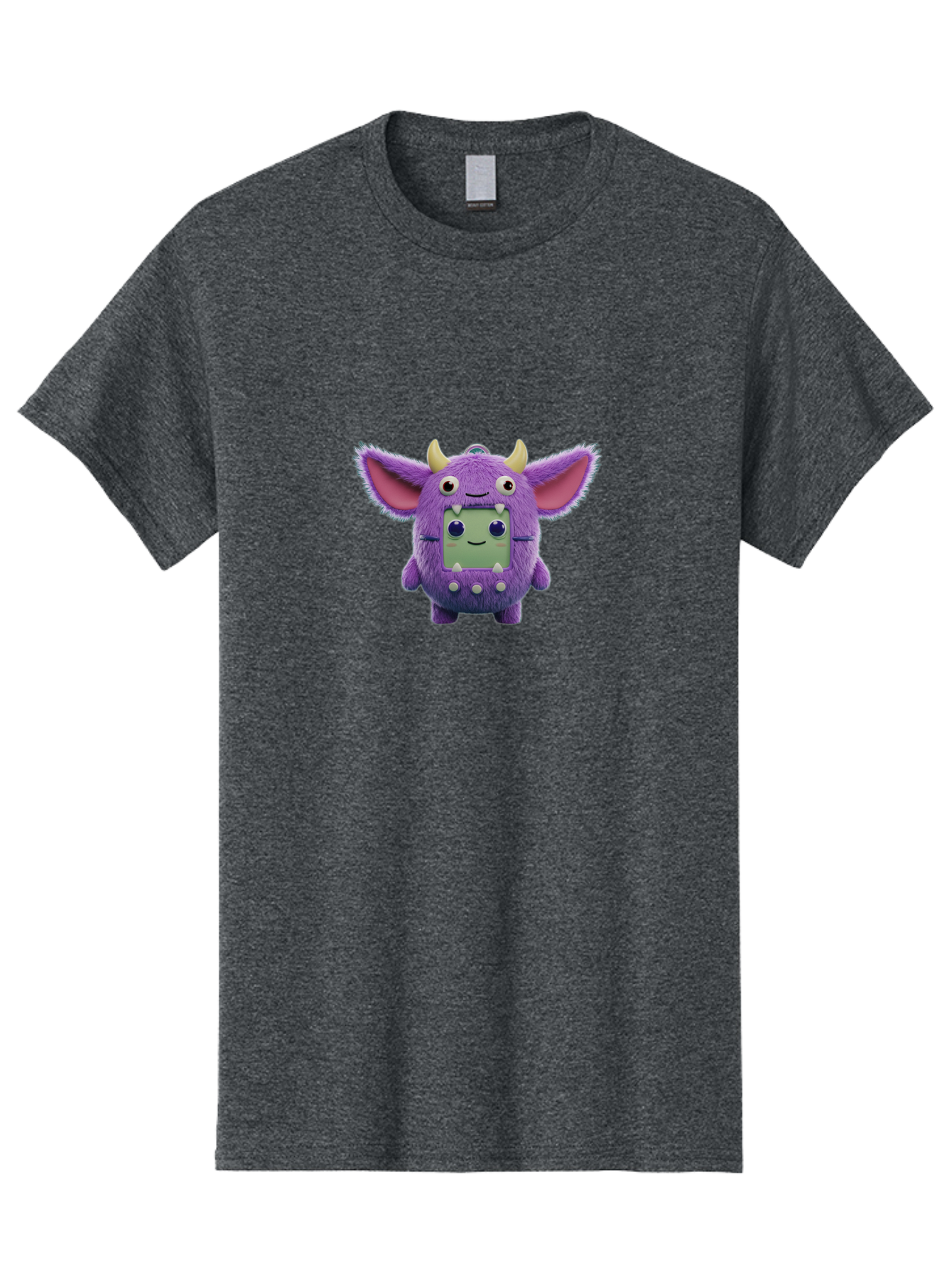 Monster-Toy Men'S Graphic Tee, 100% Cotton, Comfortable Casual Summer Wear, Machine Washable, Purple Monster, Cartoon Character, Digital Pet, Tamagotchi, Children'S Toy, Virtual Creature, 90S Nostalgia, Cute Design, Small Creature, Bab018 25