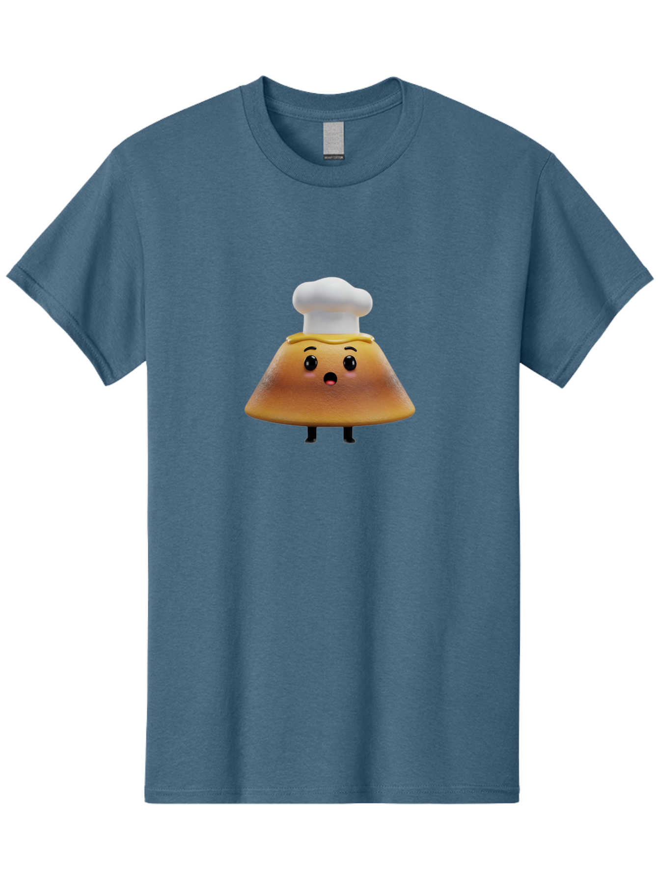 Mushroom-Chef Men'S Graphic Tee, 100% Cotton, Comfortable Casual Summer Wear, Machine Washable, Mango Character, Cartoon Style, Chef Hat, Surprised Face, Fun Illustration, Anthropomorphic Fruit, Cute Design, Food Character, Quirky Animation Bab025 21