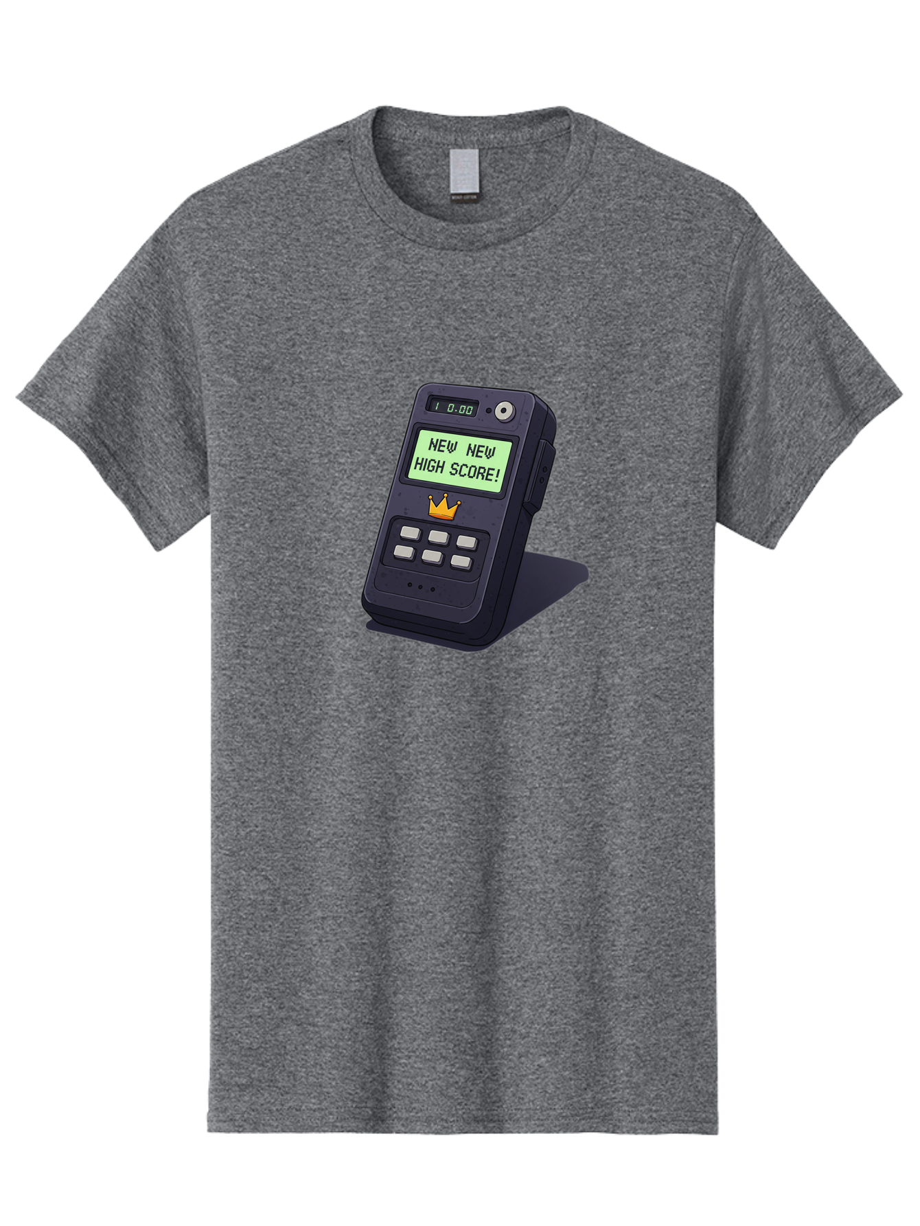 New-New-High-Score Men'S Graphic Tee, 100% Cotton, Comfortable Casual Summer Wear, Machine Washable, Retro Game Console, Vintage Video Game, High Score Alert, Nostalgic Gaming, Classic Arcade, Pixel Art, Electronic Device, Retro Technology, Bab032 1