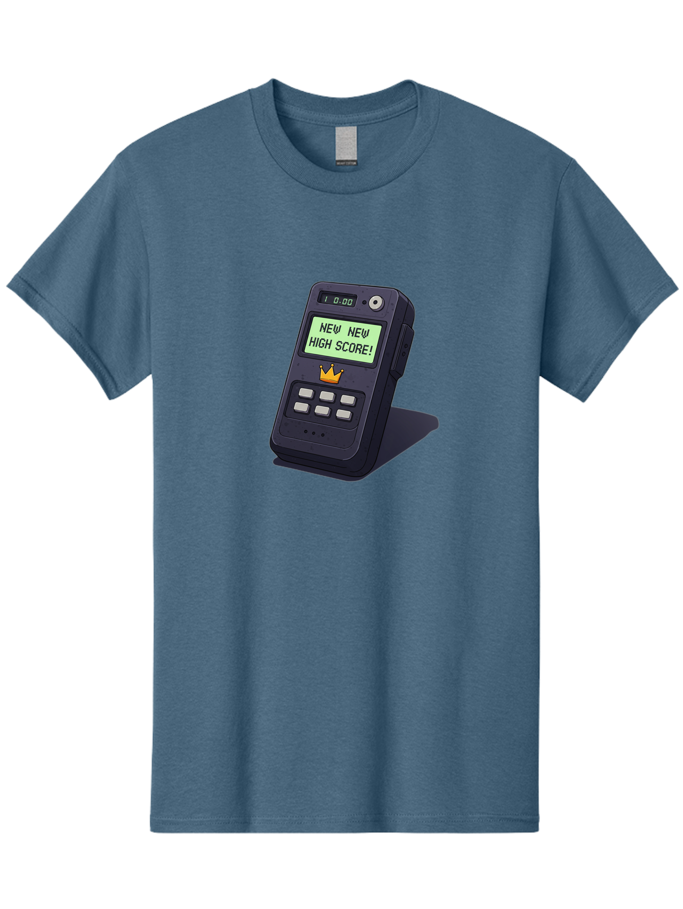 New-New-High-Score Men'S Graphic Tee, 100% Cotton, Comfortable Casual Summer Wear, Machine Washable, Retro Game Console, Vintage Video Game, High Score Alert, Nostalgic Gaming, Classic Arcade, Pixel Art, Electronic Device, Retro Technology, Bab032 3